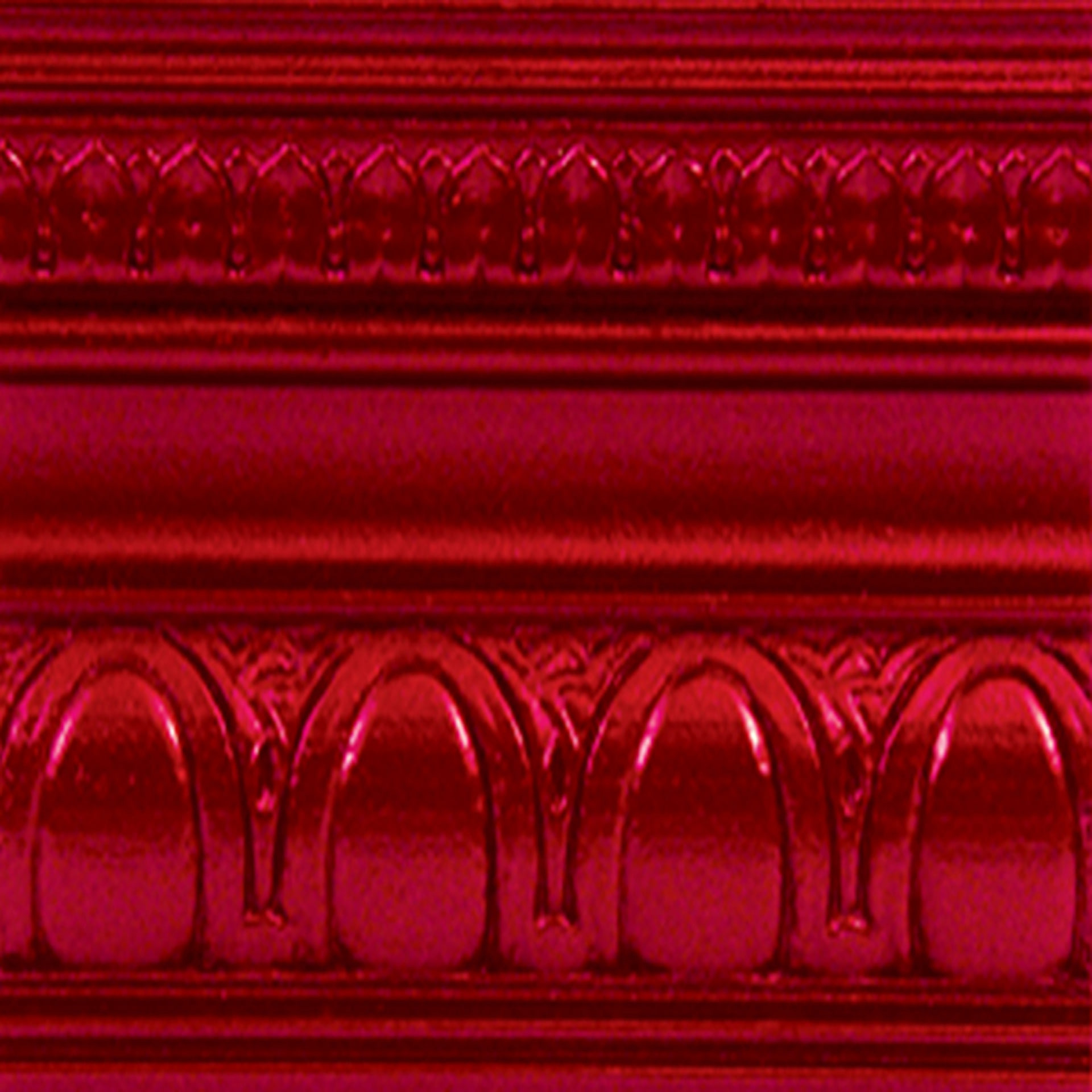 Modern Masters Metallic Paint - Ruby painted on a piece of trim
