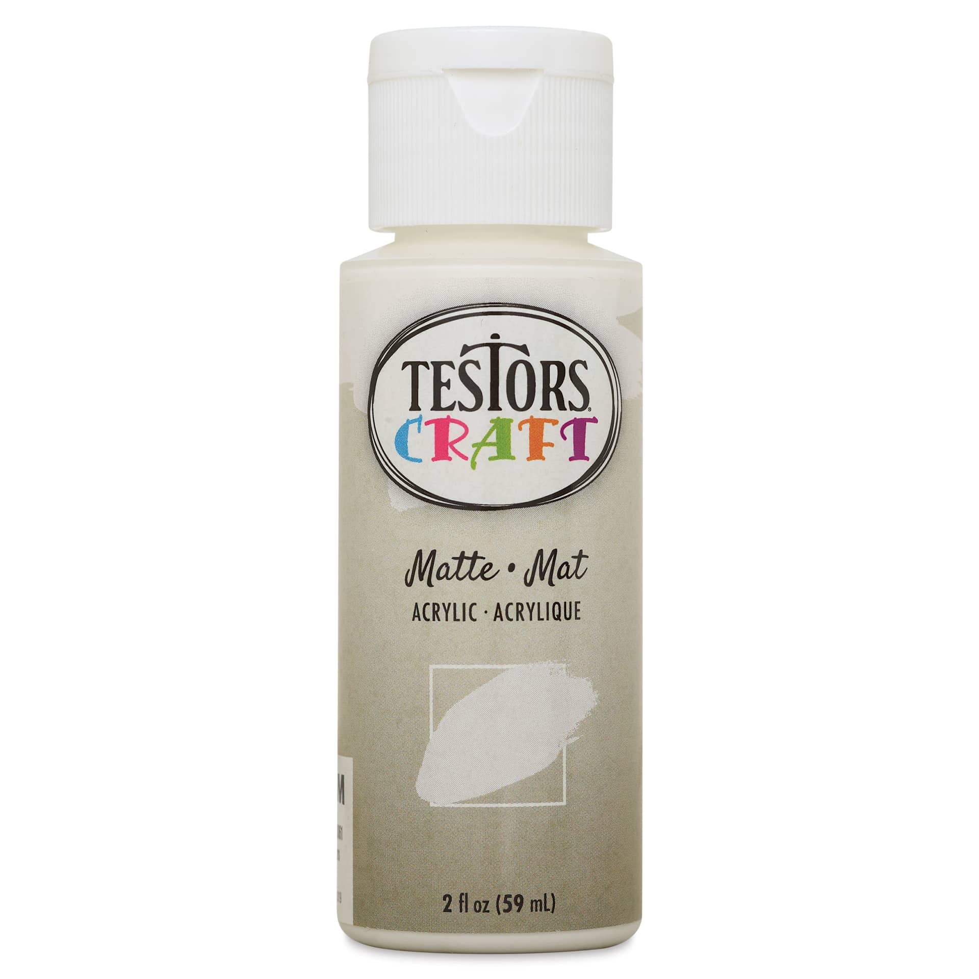 Testors Craft Acrylic Paint - White, 2 oz Bottle