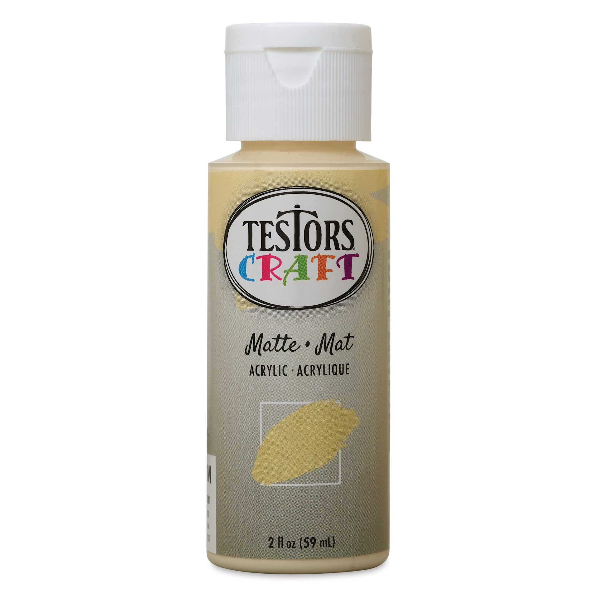 Testors Craft Acrylic Paint - French Vanilla, 2 oz Bottle