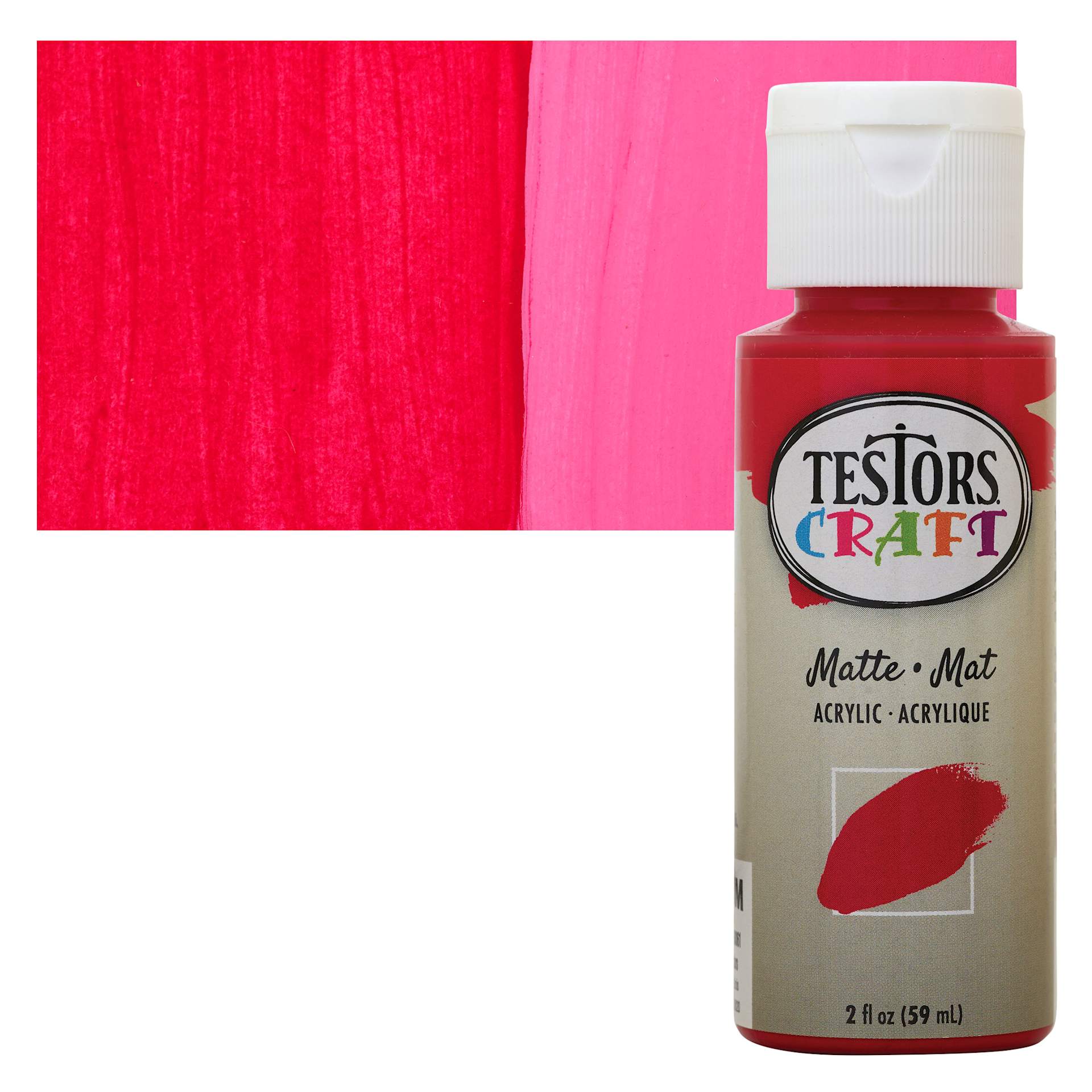 Testors Craft Acrylic Paint - Stop Sign, 2 oz Bottle and swatch