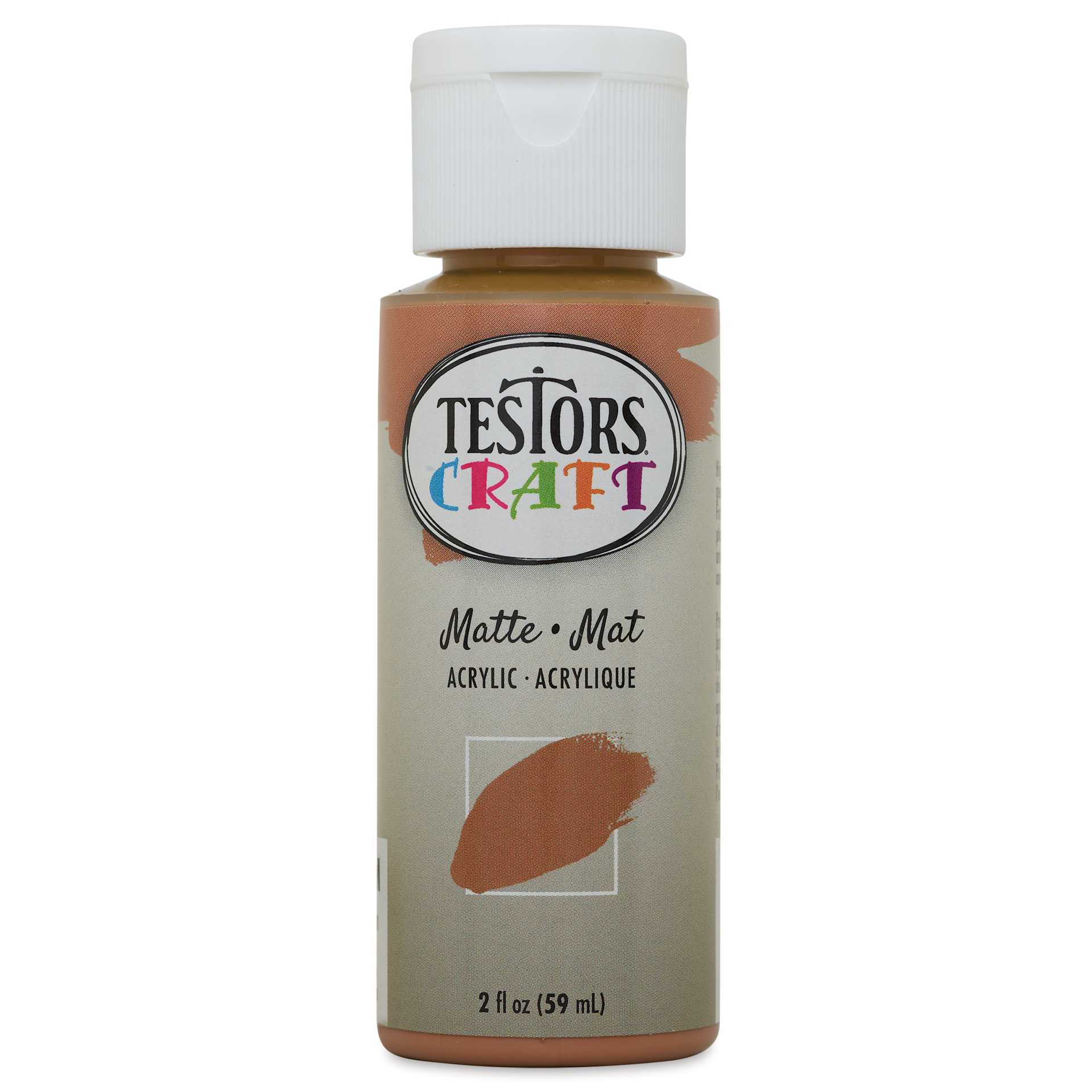 Testors Craft Acrylic Paint - Coffee, 2 oz Bottle