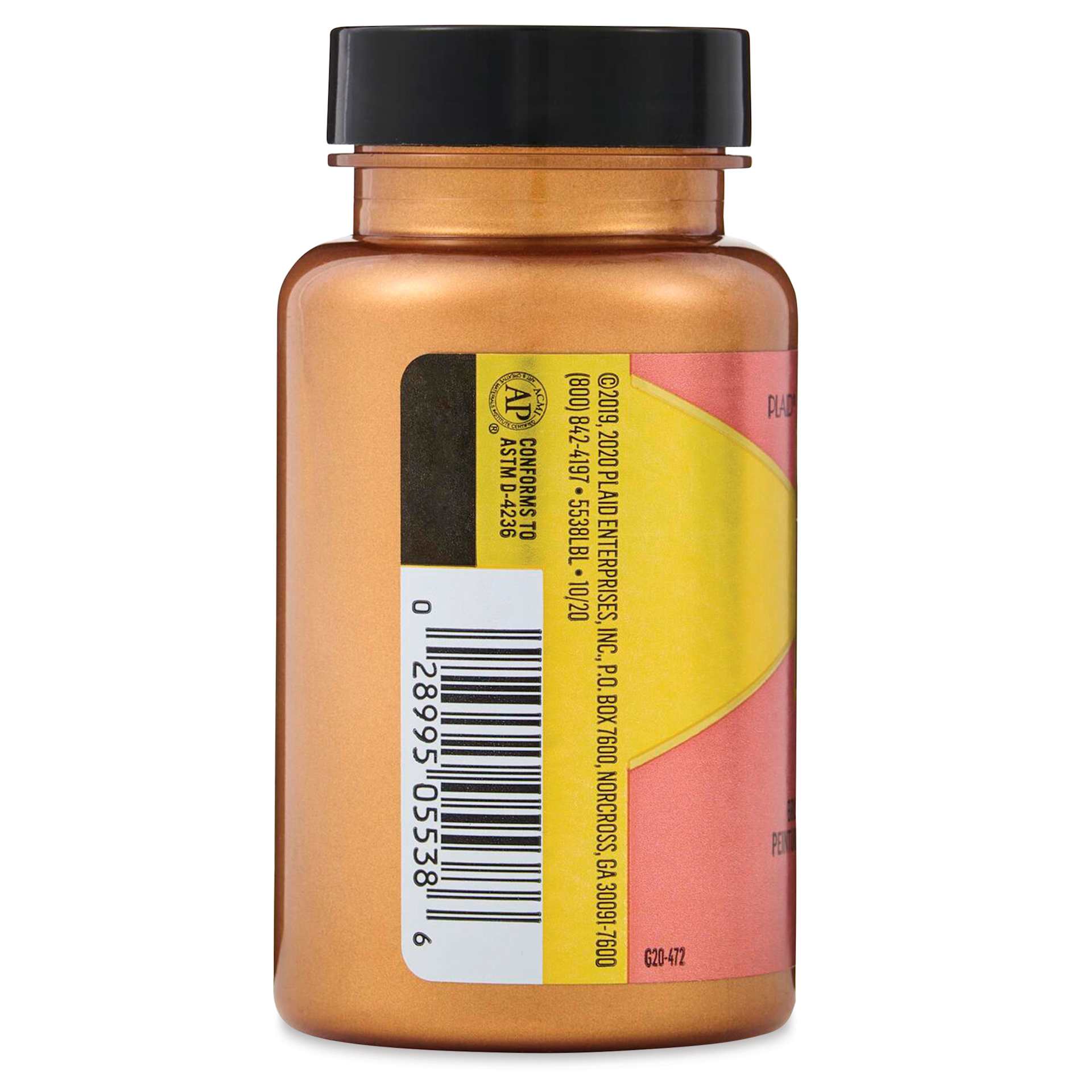 FolkArt Treasure Gold Acrylic Paint - Copper, 4 oz Jar, side