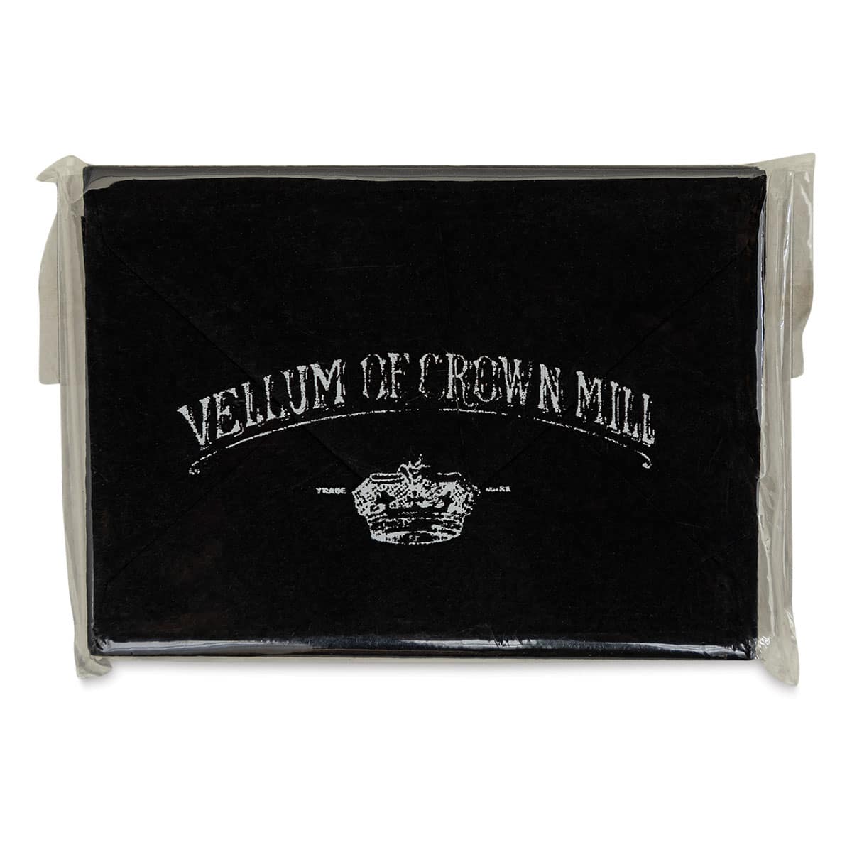 Original Crown Mill Flat Mini Cards and Envelopes - Black, Pkg of 10 (in package)