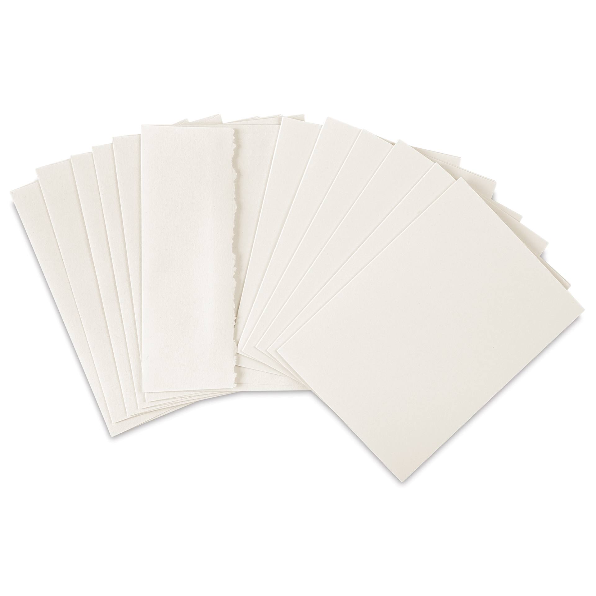 Strathmore 300 Series Mixed Media Cards and Envelopes - Full Size, Pkg of 6, contents fanned out Strathmore 300 Series Mixed Media Cards and Envelopes - Full Size, Pkg of 6, contents fanned out