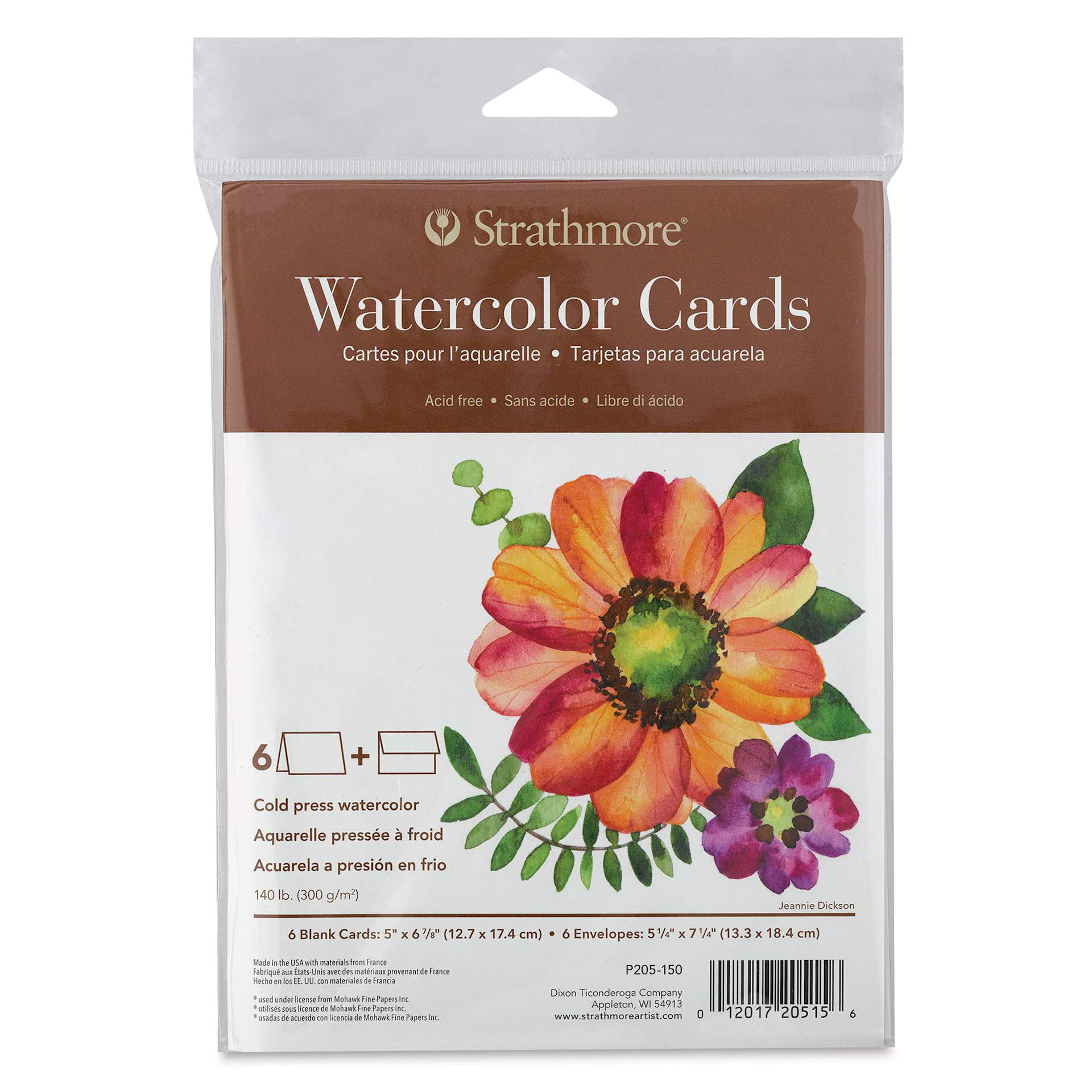 Strathmore 400 Series Watercolor Cards and Envelopes - Full Size, front of the packaging Strathmore 400 Series Watercolor Cards and Envelopes - Full Size, front of the packaging