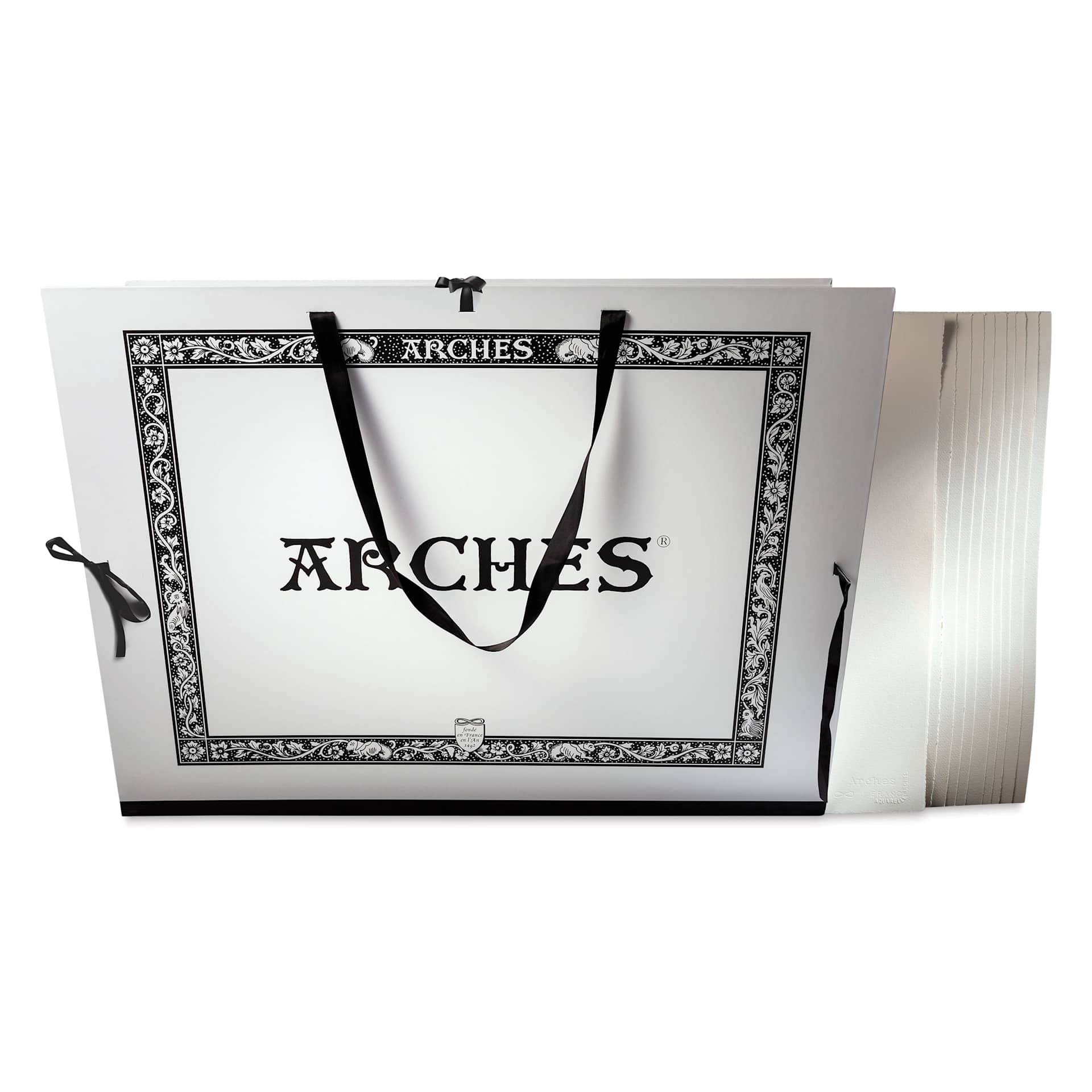 Arches Aquarelle Watercolor Sheets and Portfolio Set - Blick Exclusive! 22" x 30", 140 lb, Cold Press, 10 Sheets