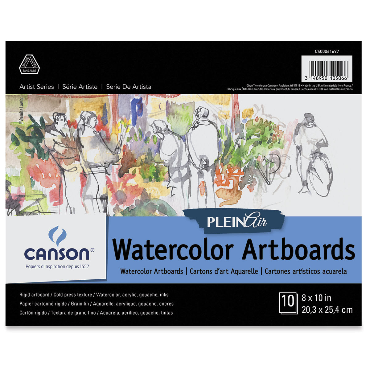 Canson Plein Air Watercolor Artboard - 8" x 10", 10 Sheets