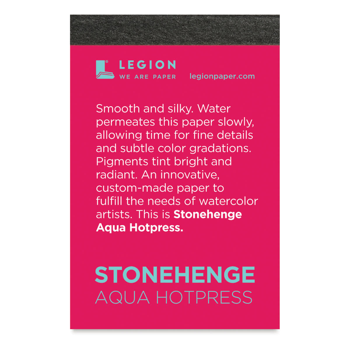 Legion Stonehenge Aqua Mini Pad - Hot Press, 140 lb, 10 Sheets, front cover Legion Stonehenge Aqua Mini Pad - Hot Press, 140 lb, 10 Sheets, front cover