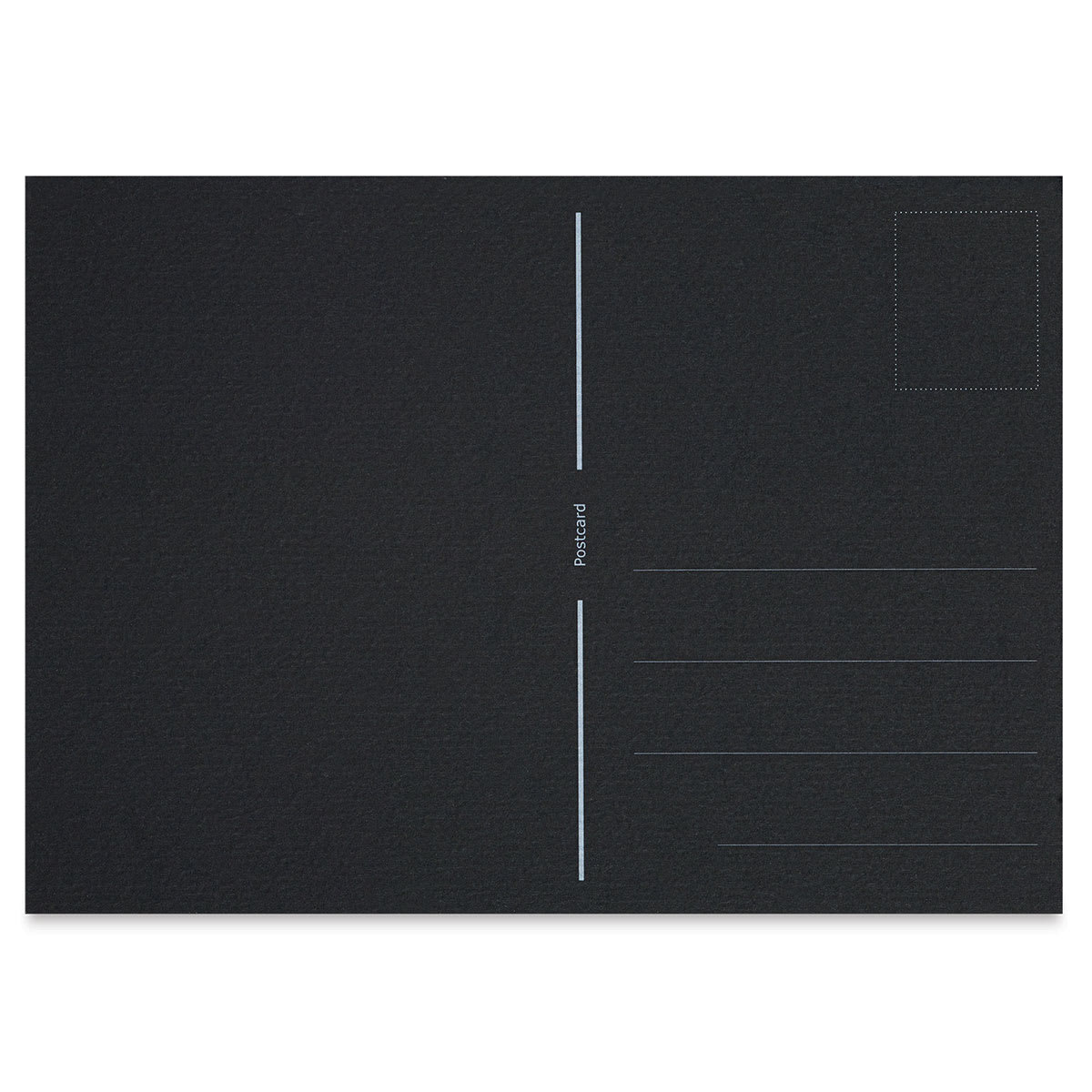 Van Gogh Black Watercolor Paper Pads - Back side of postcard showing mailing division line