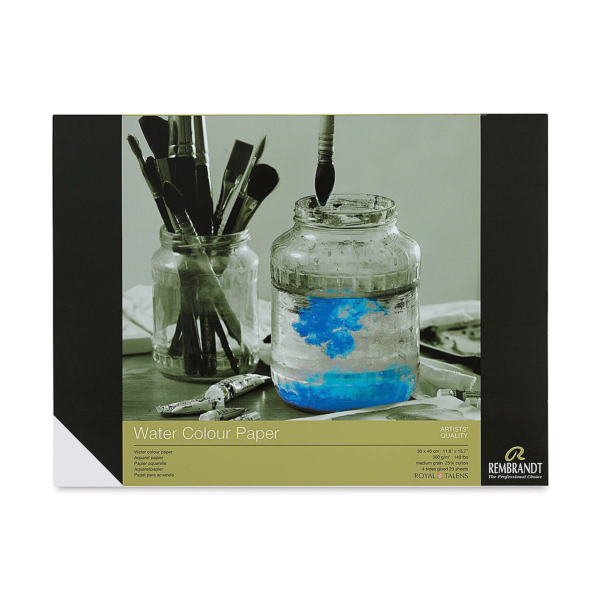 Rembrandt 25% Cotton Watercolor Paper Block - 11-3/4" x 15-3/4", front cover
