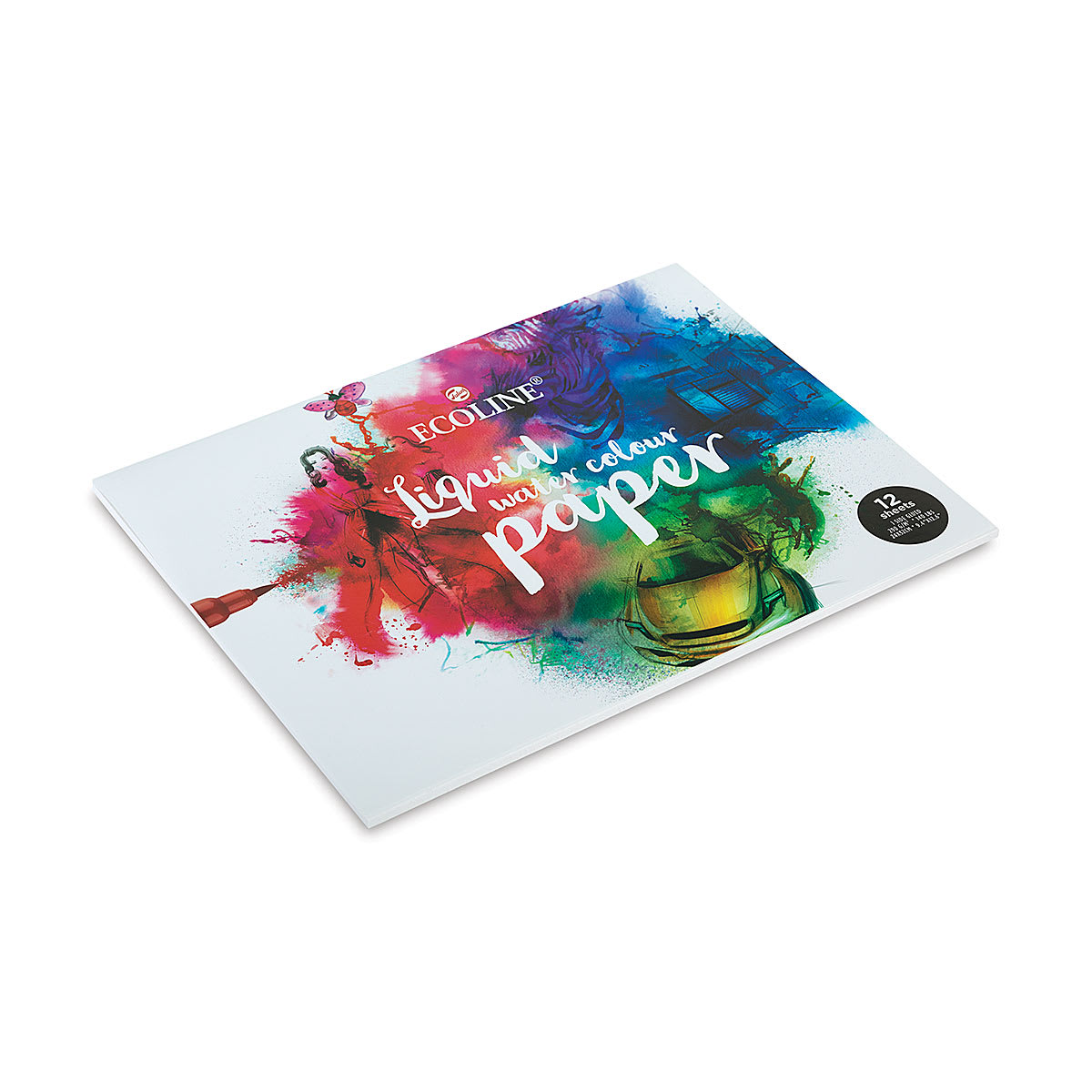 Ecoline Watercolor Paper Pad, laid flat