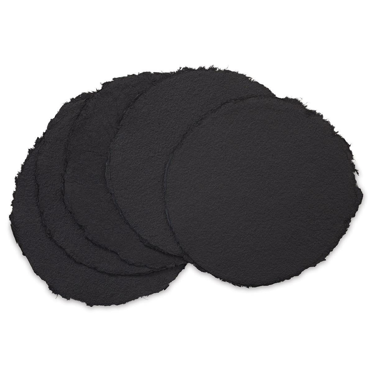 Shizen Black Watercolor Paper - 8" Round, Cold Press/Rough, 5 Sheet Pkg