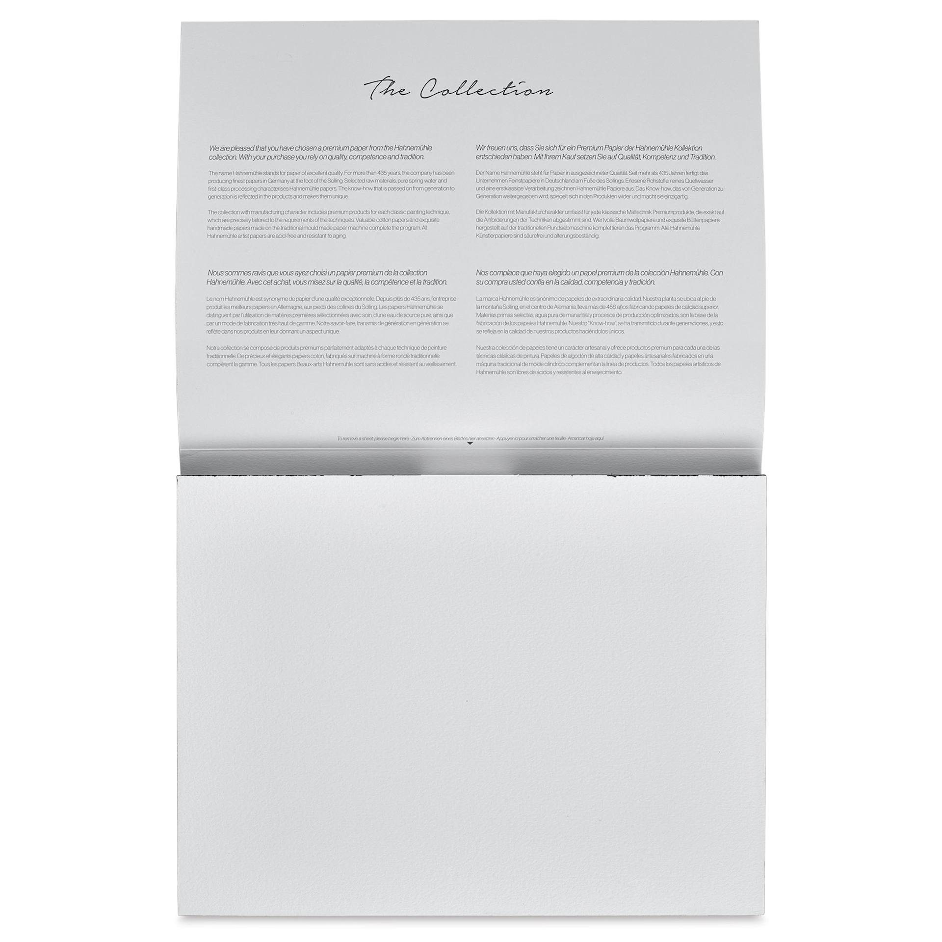 Hahnemühle The Collection Watercolor Block - Cold Press, 9.4" x 12.6", 300 lb, 10 Sheets open to first page