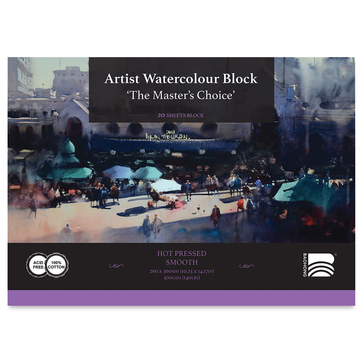 The Master's Choice Artist Watercolor Block - 10.23" x 14.17", Hot Press