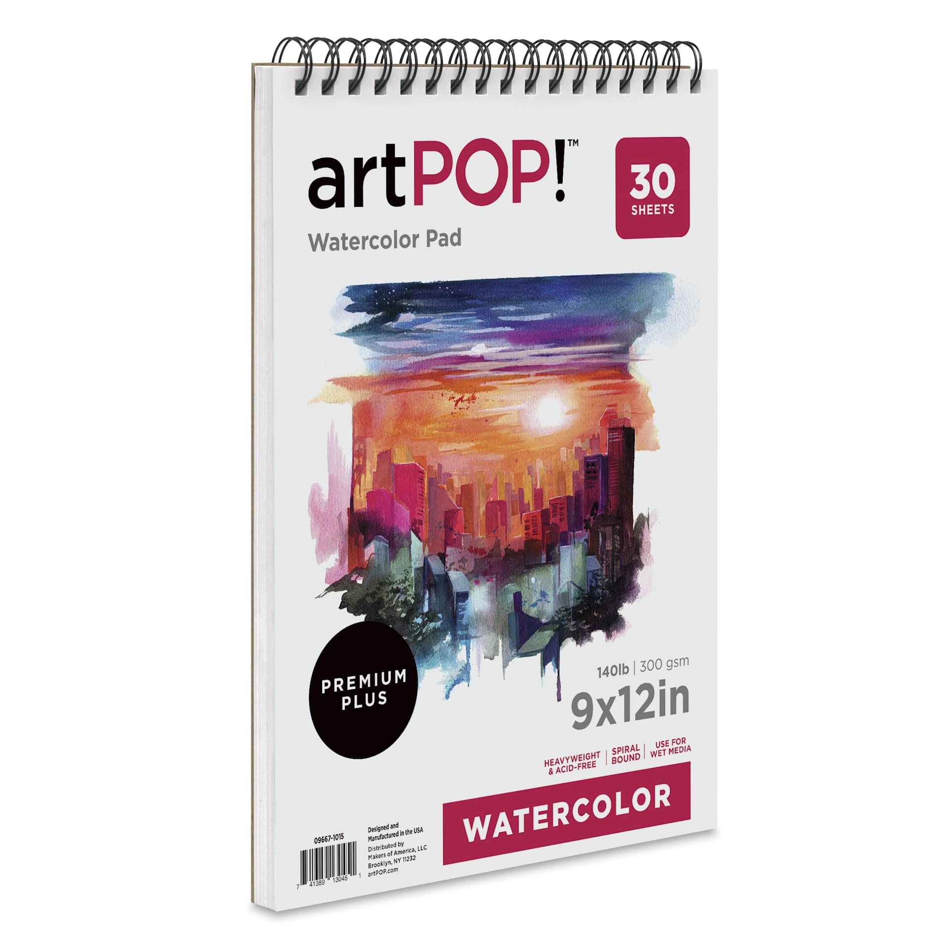 artPOP! Watercolor Spiral Bound Pad - 9" x 12", 30 sheets