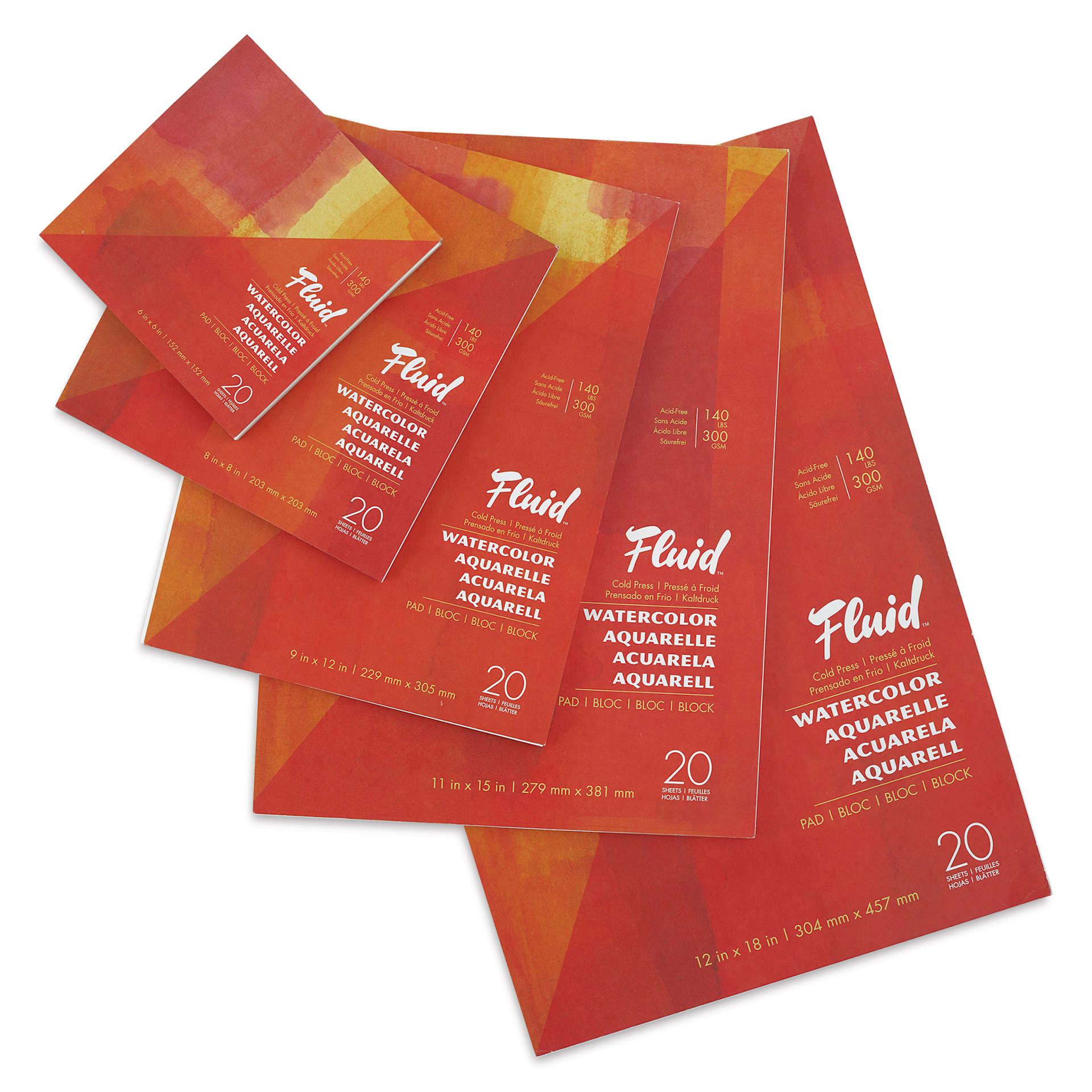 Fluid Watercolor Pads, available sizes Fluid Watercolor Pads, available sizes