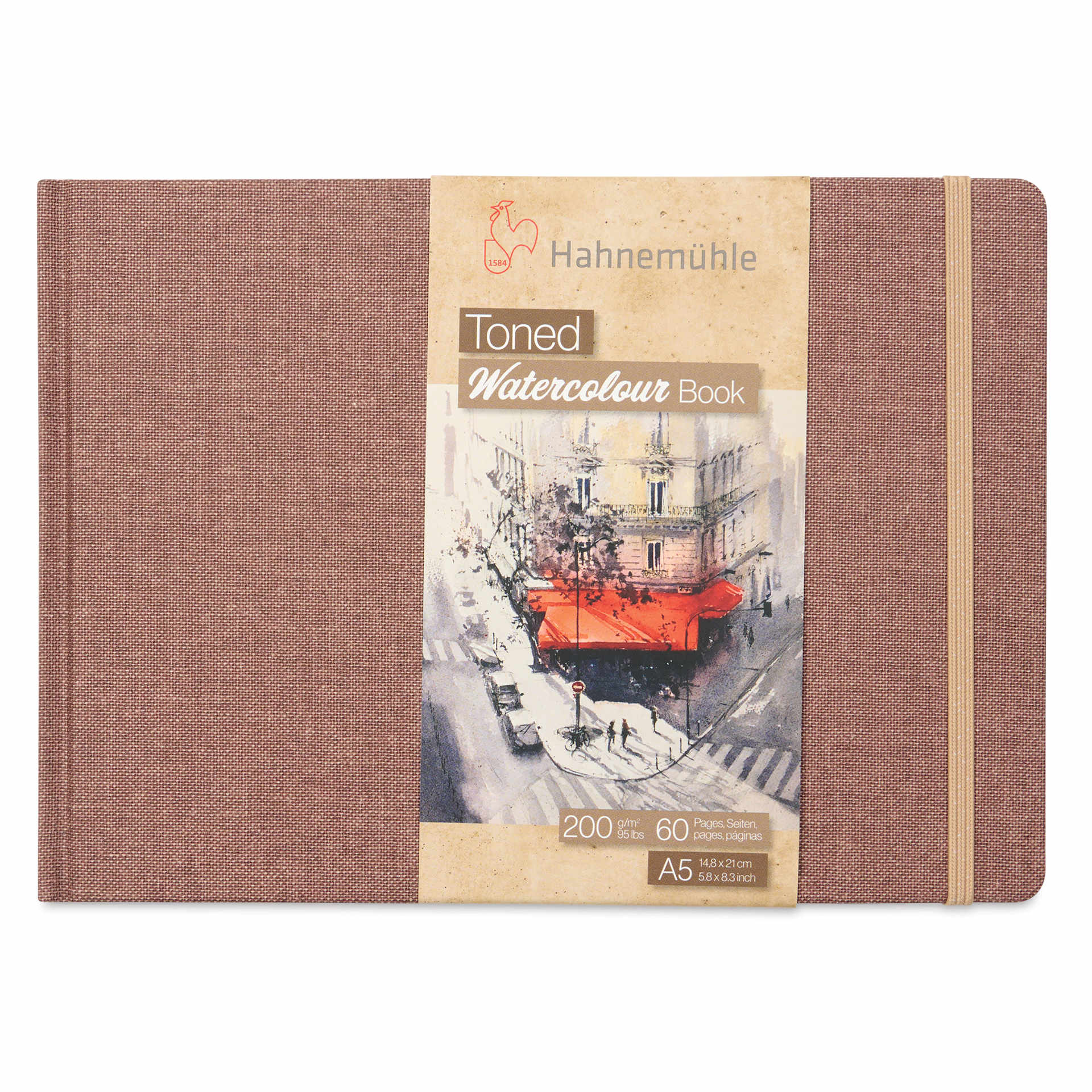 Hahnemühle Toned Watercolor Book - Beige, 5-3/4" x 8-1/4", front of the packaging Hahnemühle Toned Watercolor Book - Beige, 5-3/4" x 8-1/4", front of the packaging