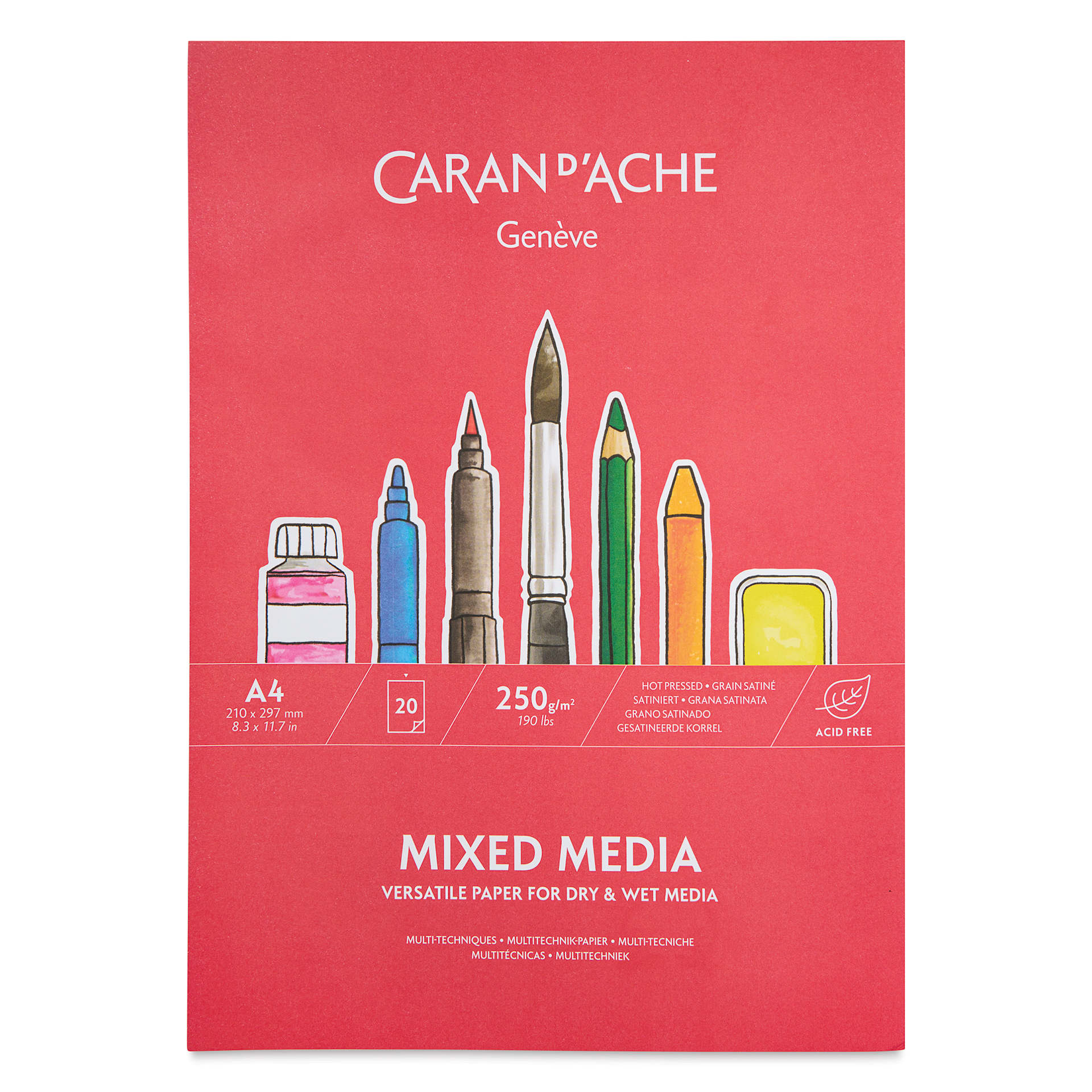 Caran d'Ache Mixed Media Pad - 8-1/4" x 11-3/4", front cover