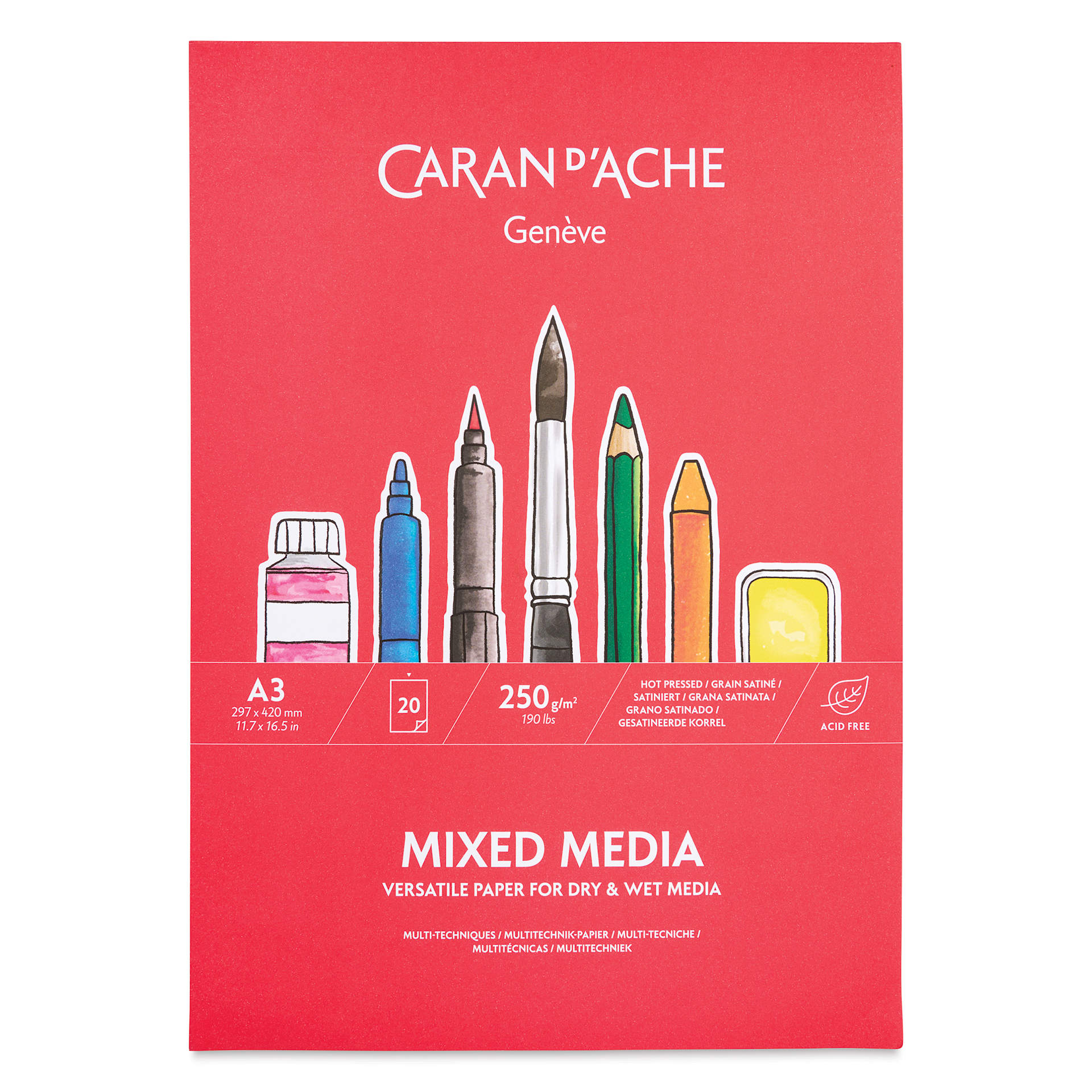 Caran d'Ache Mixed Media Pad - 11-3/4" x 16-1/2", front cover