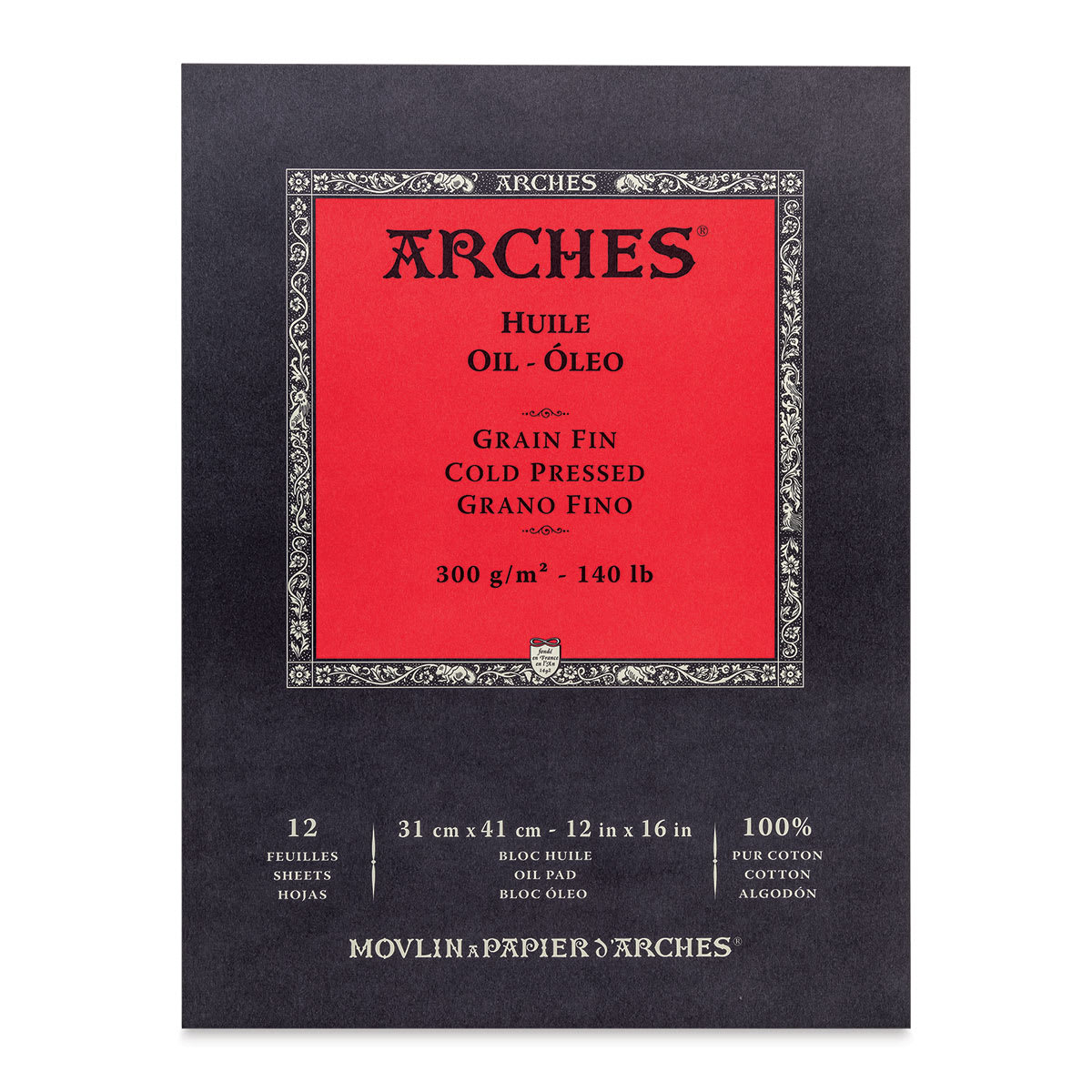 Arches Oil Paper Pads - 12" x 16", 12 Sheets