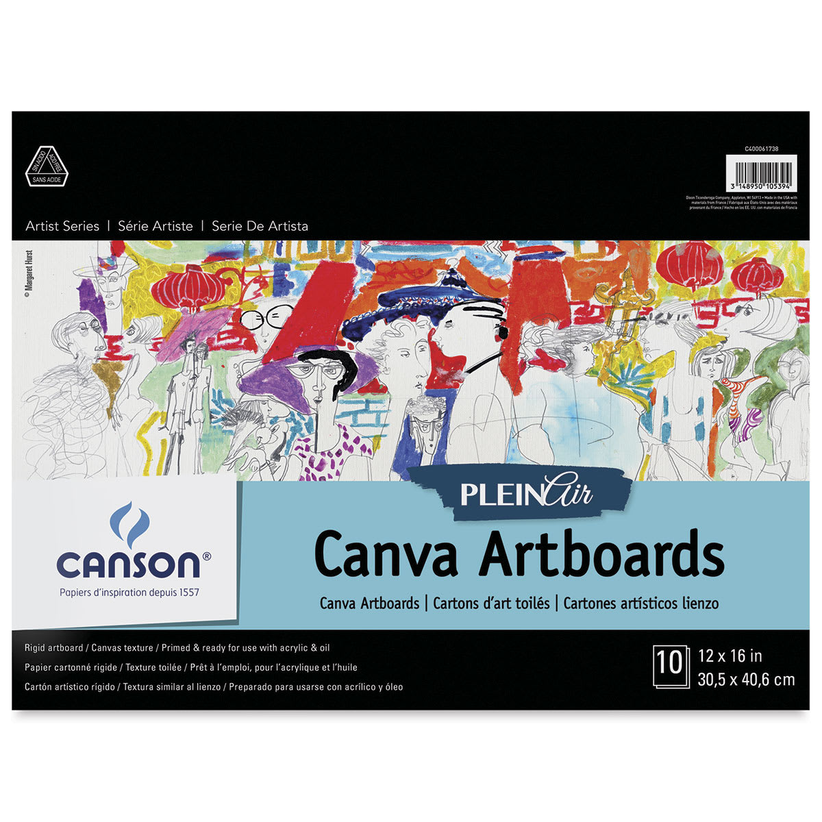 Canson Plein Air Canva Artboard Pad - 12" x 16", front cover