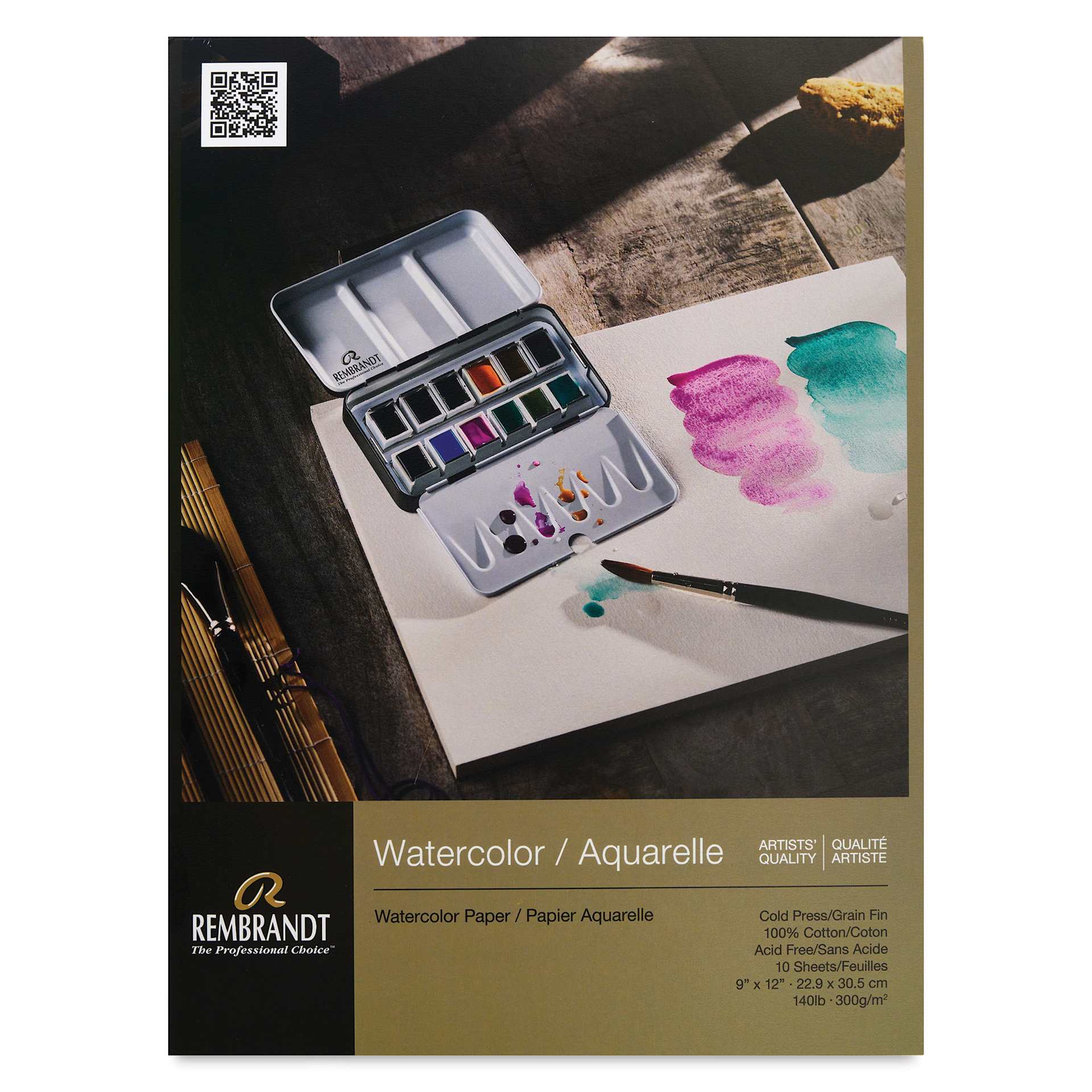 Rembrandt Watercolor Pad - 9" x 12", front cover Rembrandt Watercolor Pad - 9" x 12", front cover