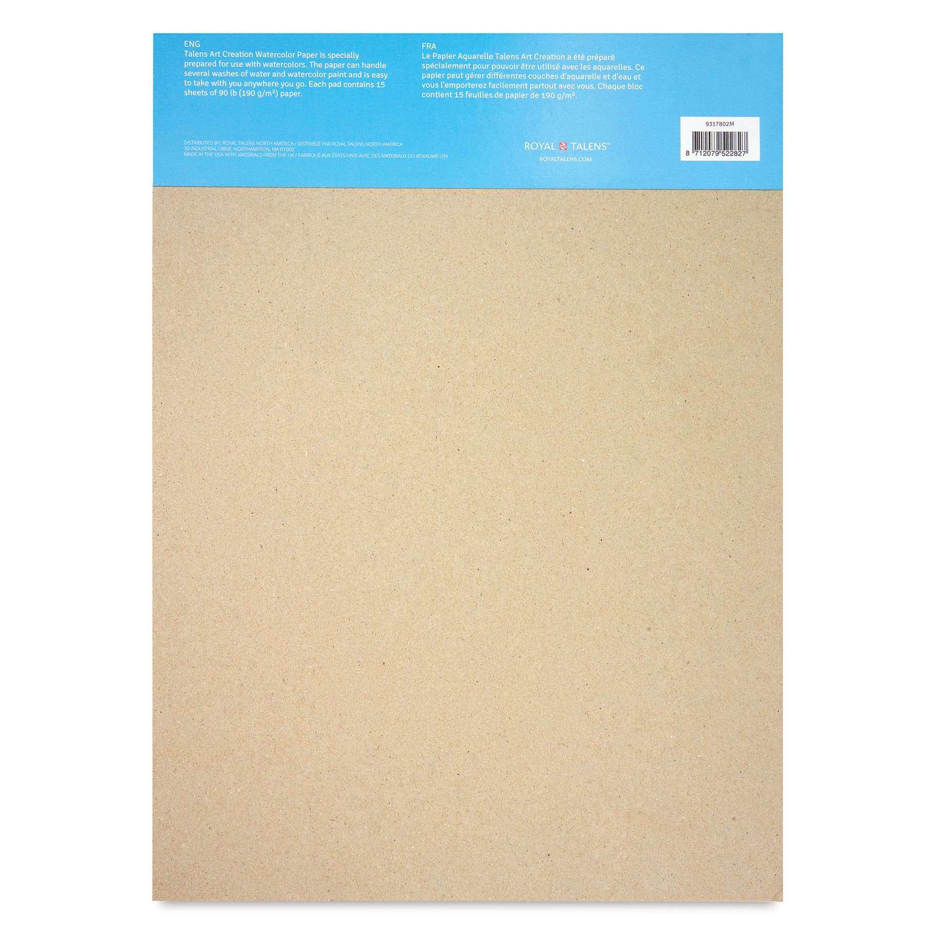 Talens Art Creations Watercolor Pad - 11" x 15", back cover