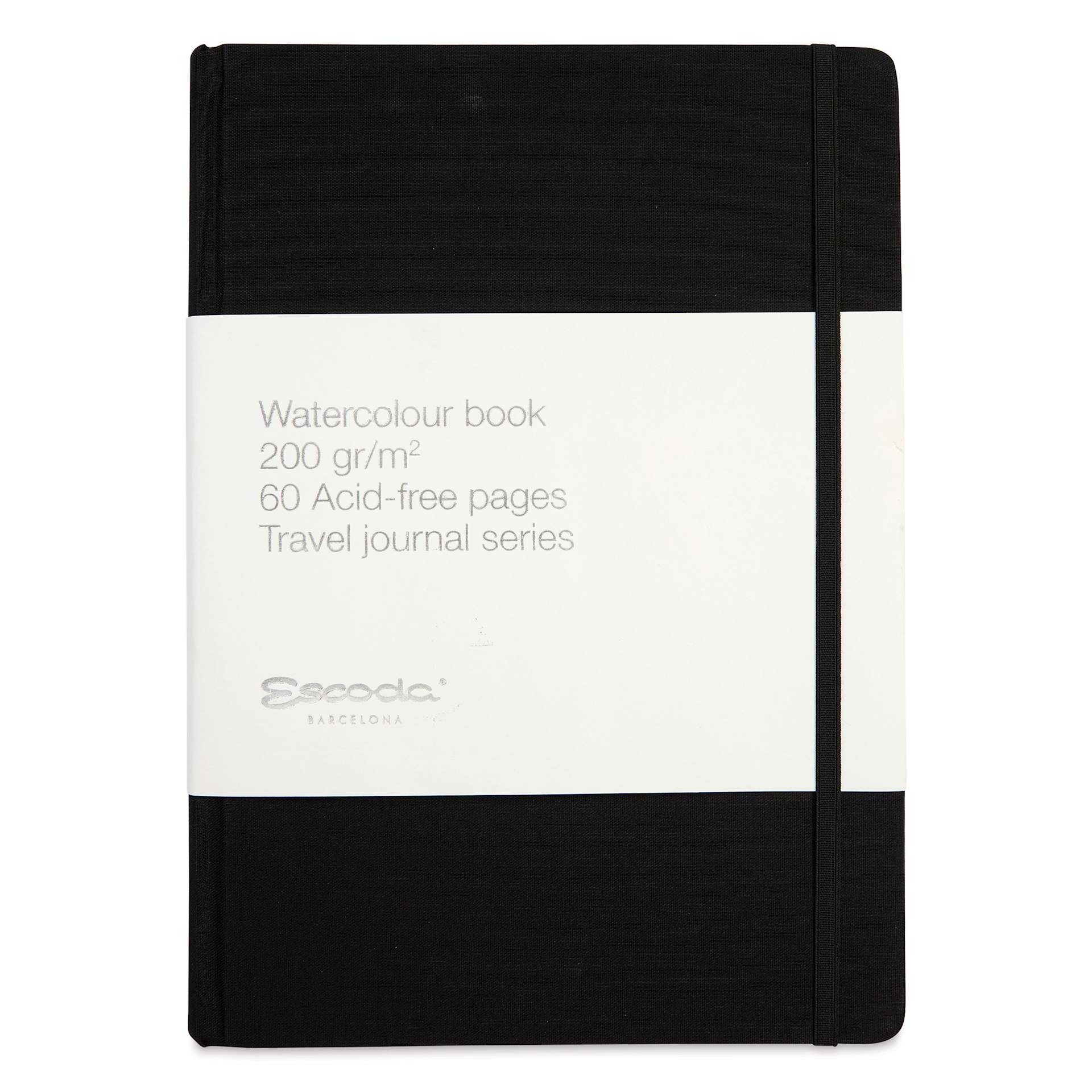 Escoda Watercolor Travel Journal - 8.26" x 11.7", front cover with packaging label