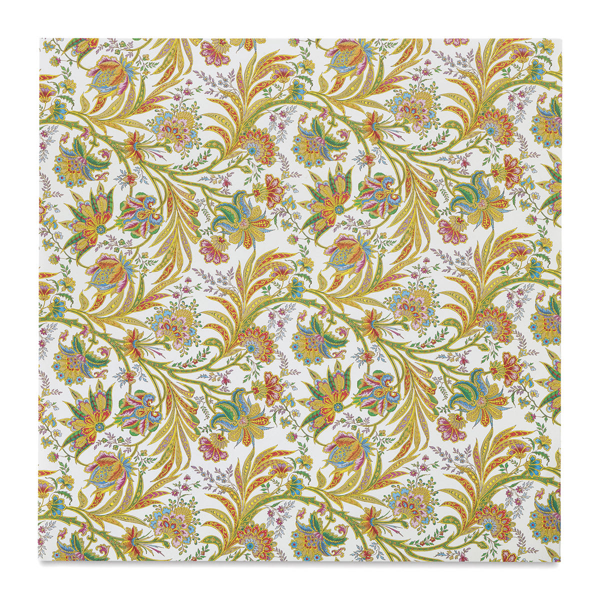 Black Ink Florentine Print Decorative Paper - Fagiano, 12" x 12"