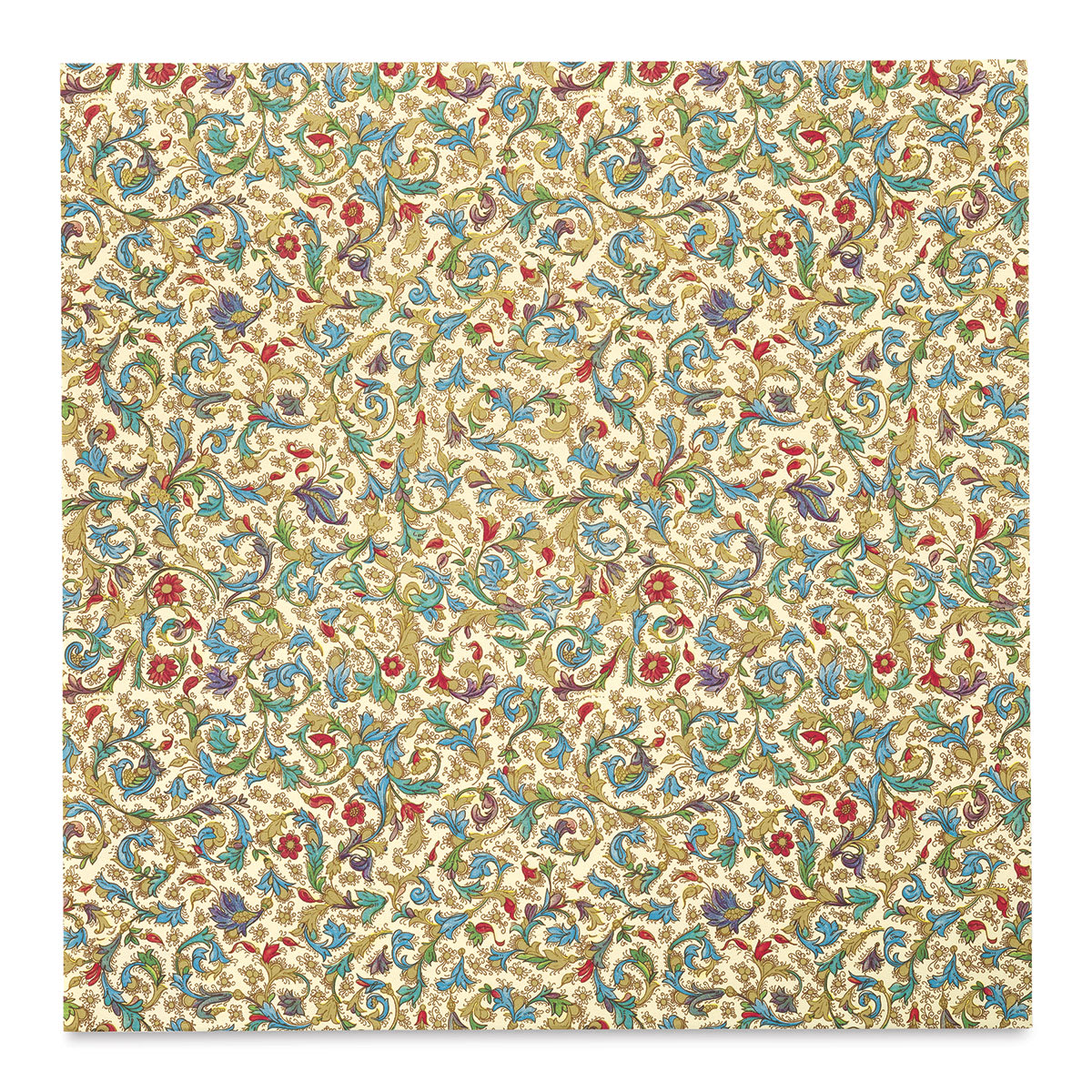 Black Ink Florentine Print Decorative Paper - Portofino, 12" x 12"