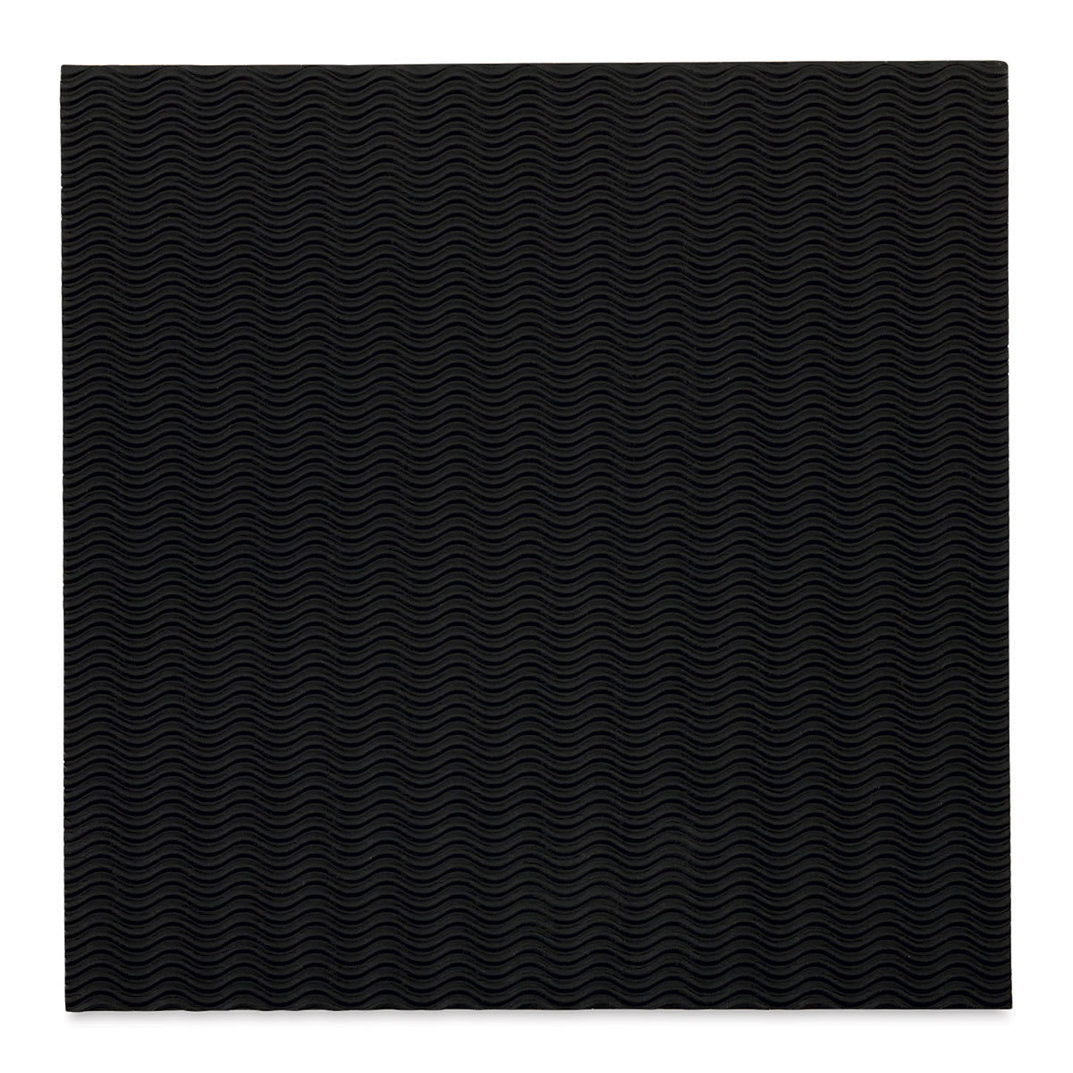 Corrugated Illusion Decorative Paper - Full sheet of Jet Black color shown
