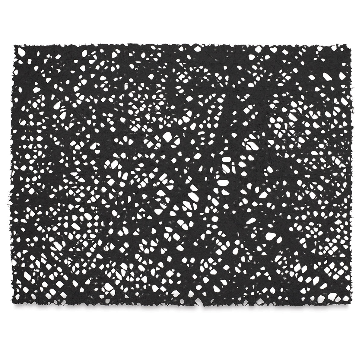 Black Ink Thai Melook Lace Paper - Top view of Black sheet of Melook Lace paper