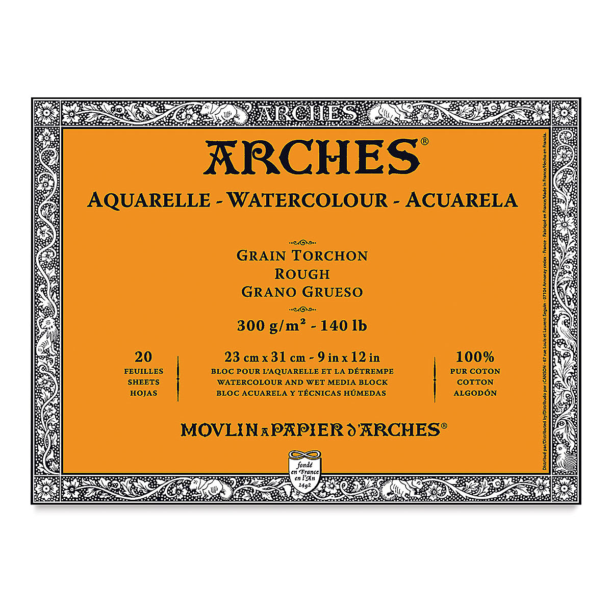 Arches Watercolor Block - Rough, 20 Sheets