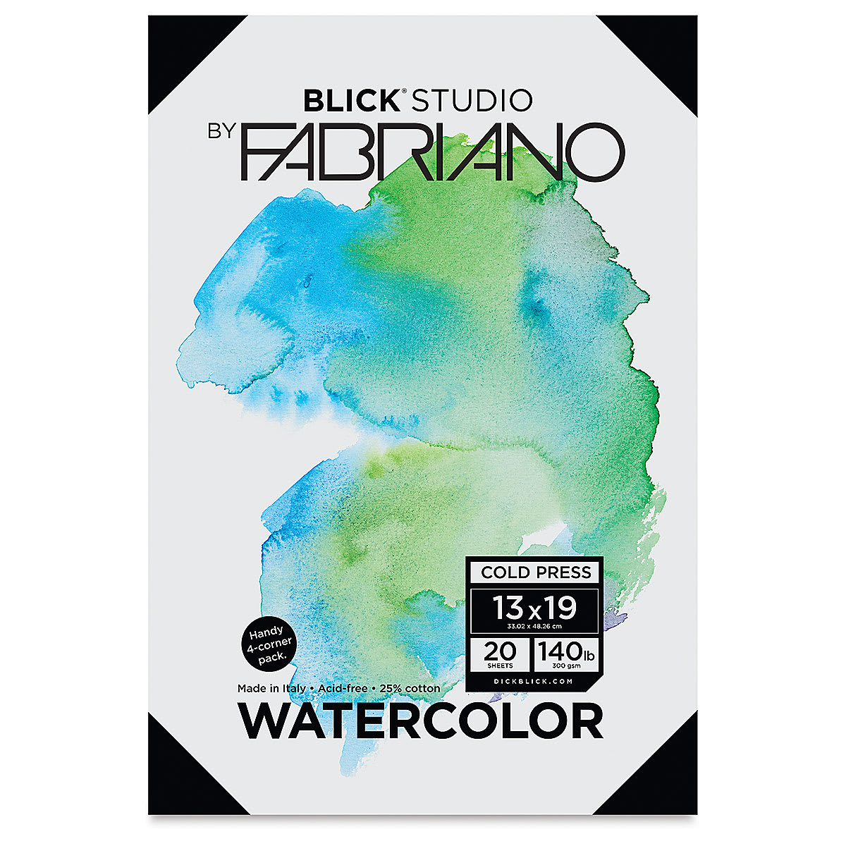 Blick Studio Watercolor Papers - Cold Press, 13" x 19", 20 Sheets