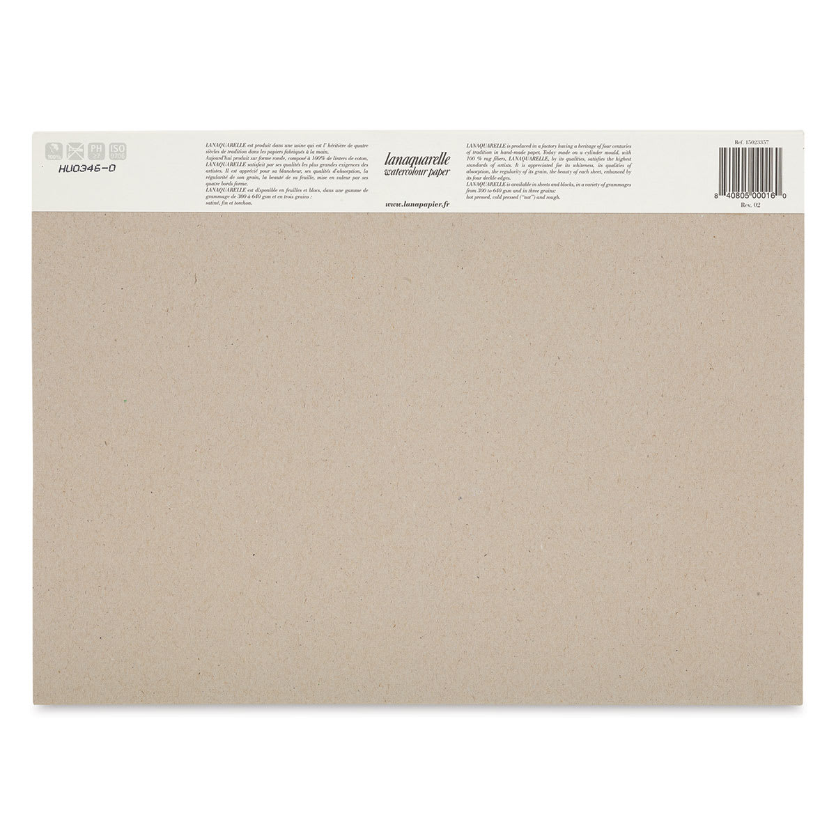 Lanaquarelle Watercolor Block - 9" x 12", Rough, 20 Sheets - back