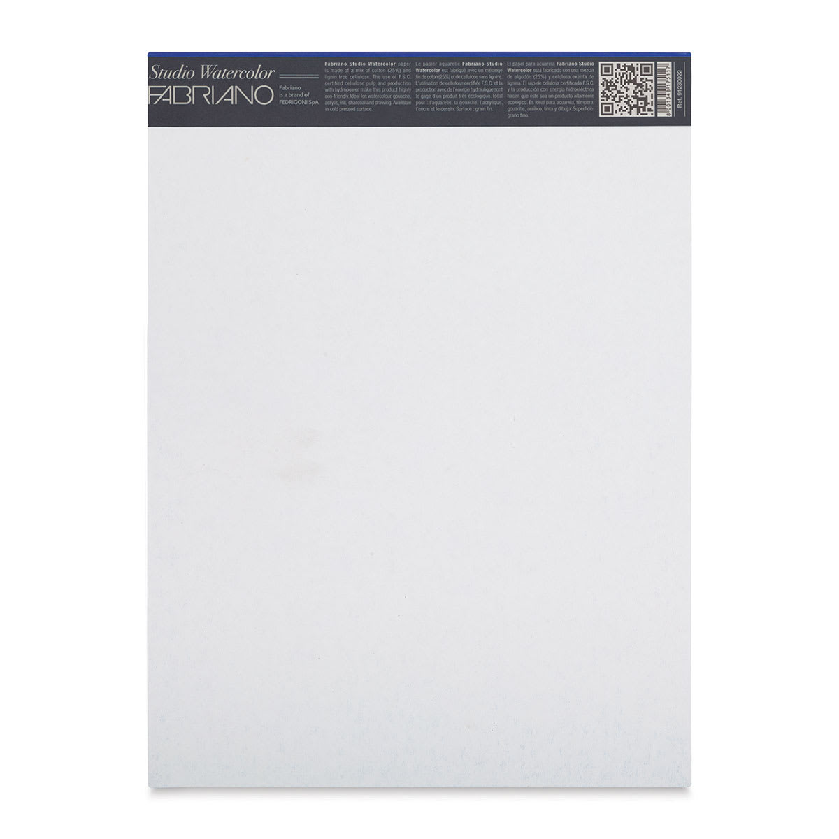 Fabriano Studio Watercolor Pad - 9'' x 12'', 300 gsm, Cold Press, 12 sheets (back cover)