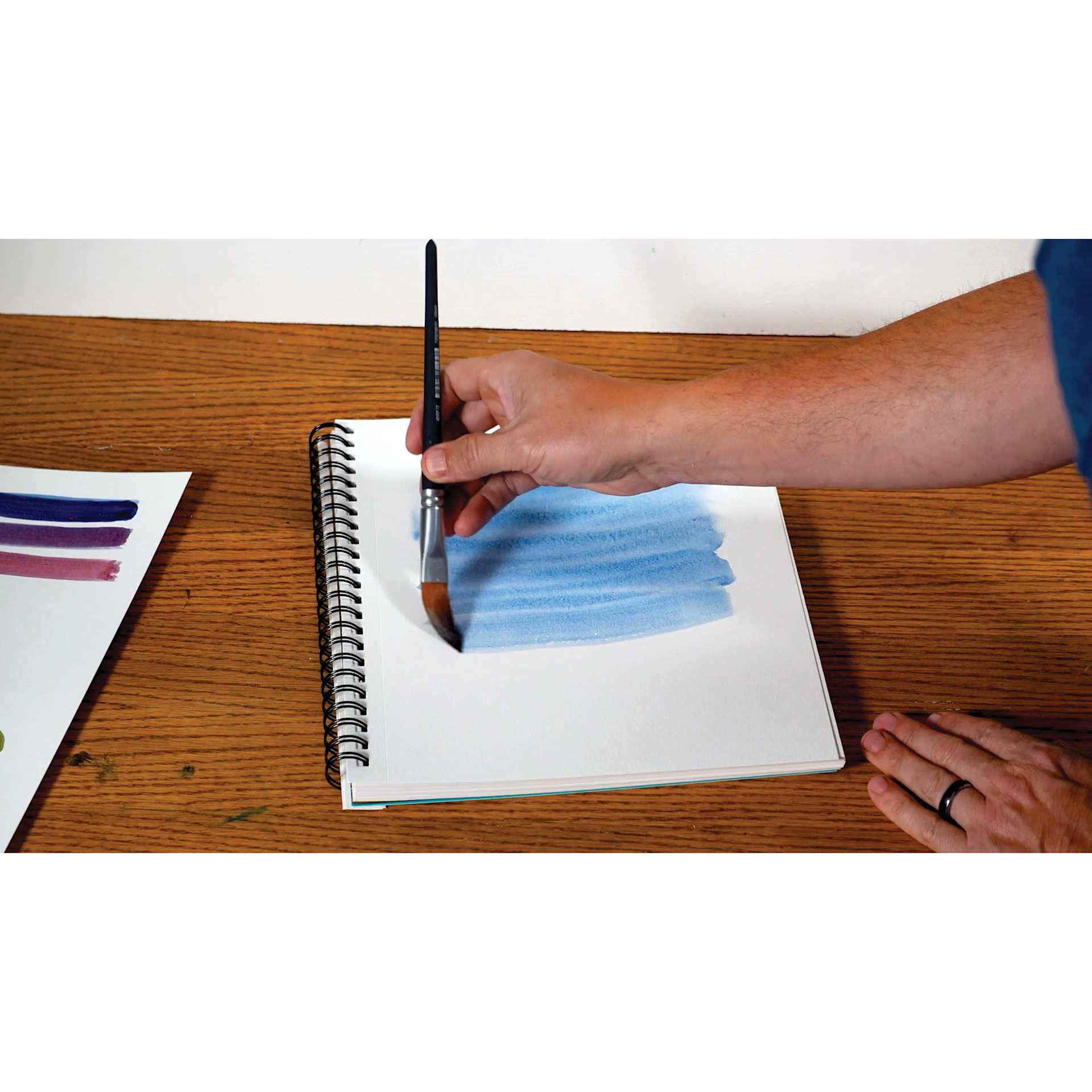 Canson XL Watercolor Pad, being painted