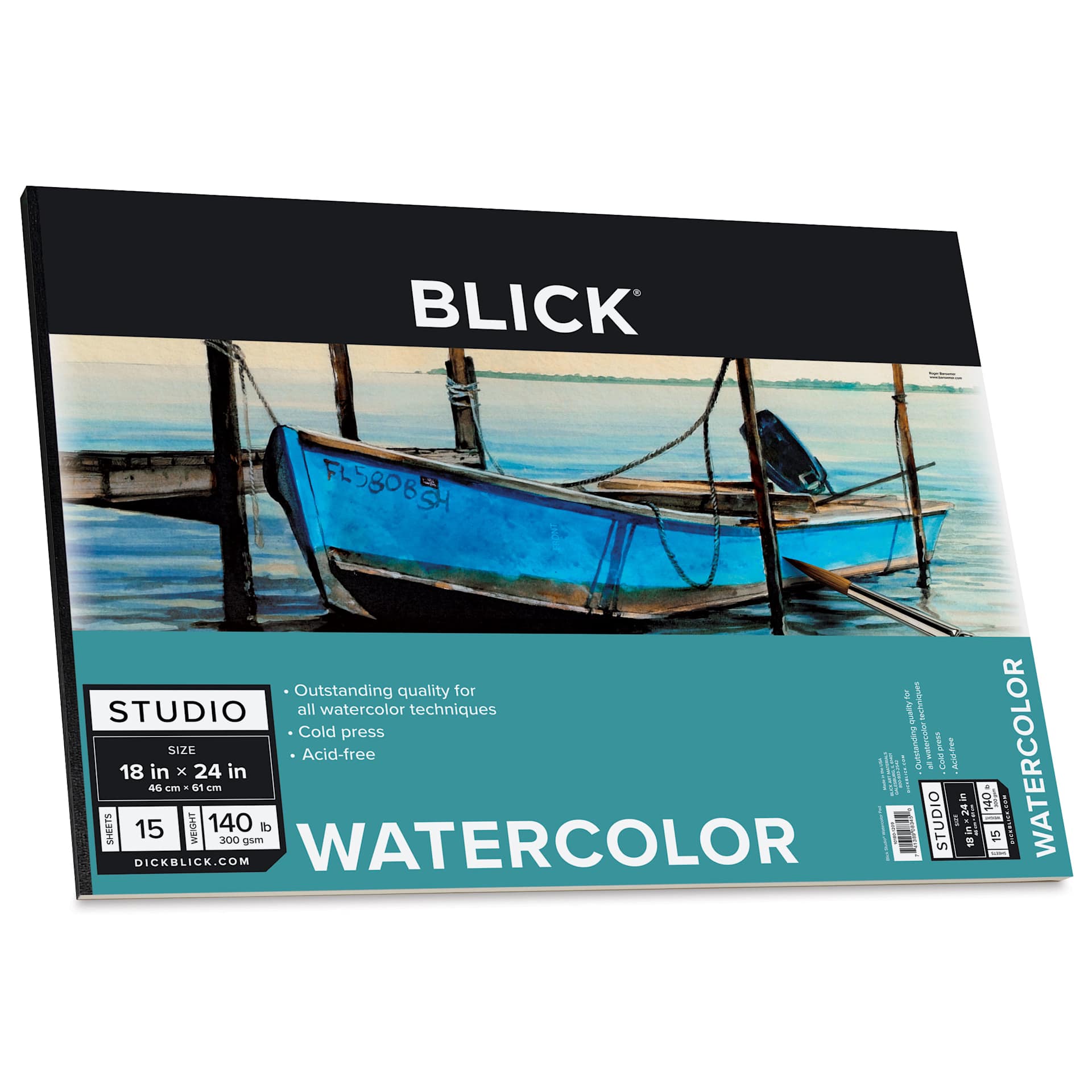 Blick Studio Watercolor Pad - 18" x 24", 140 lb, Tapebound, 15 Sheets