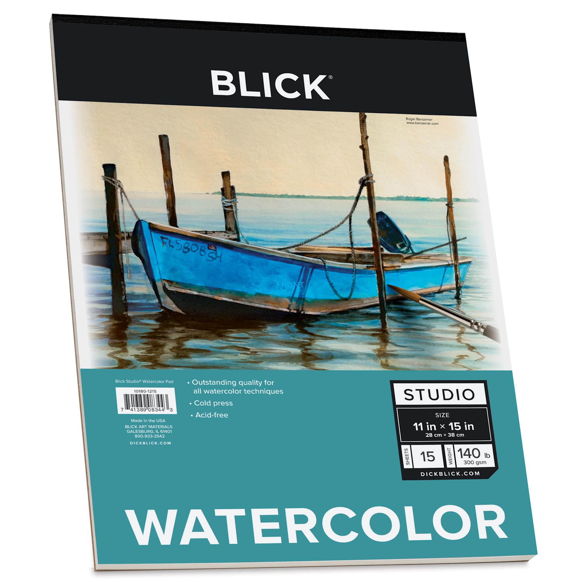 Blick Studio Watercolor Pad - 11" x 15", 140 lb, Tapebound, 15 Sheets