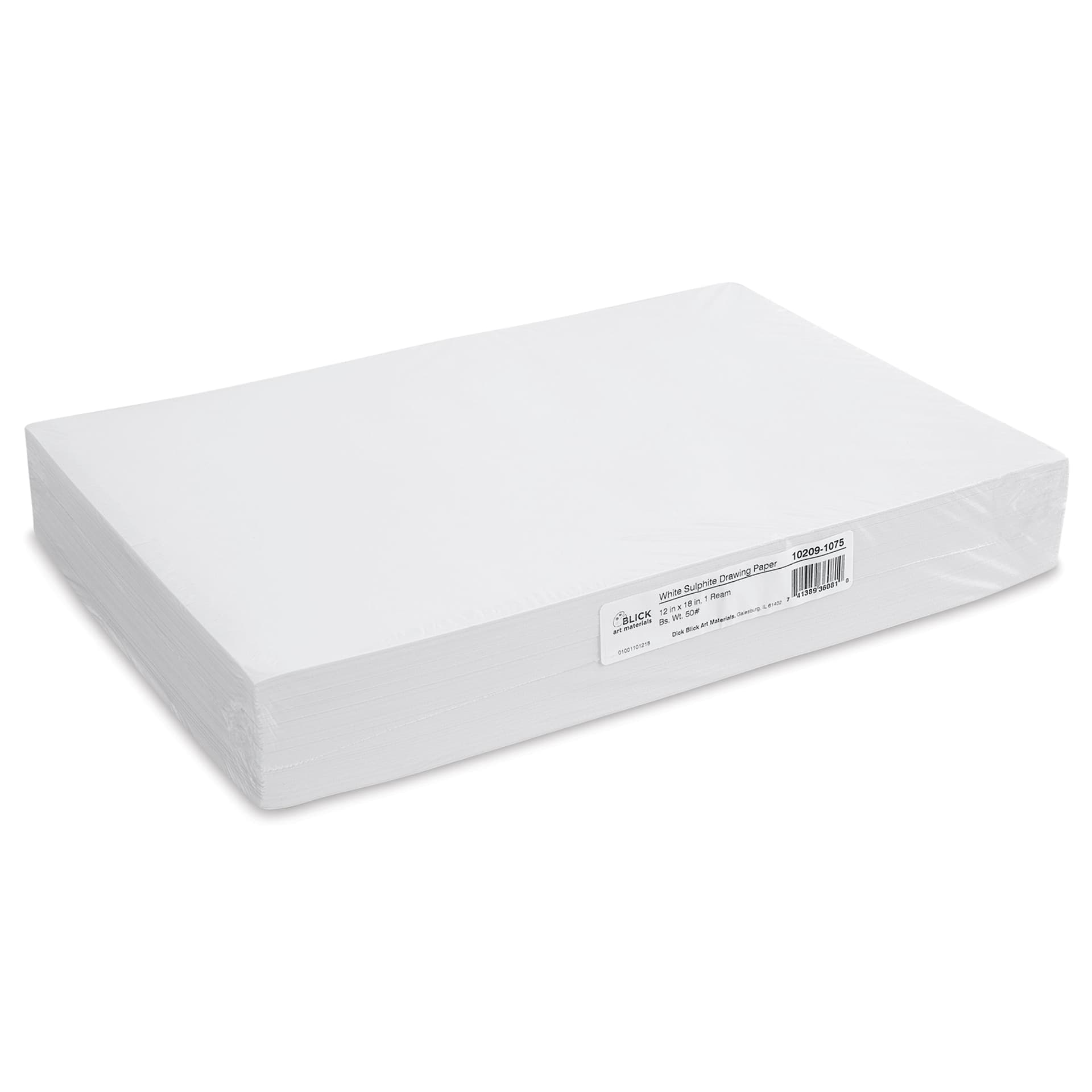 Blick Sulphite 50 lb Drawing Papers - 12" x 18", White, 500 Sheets