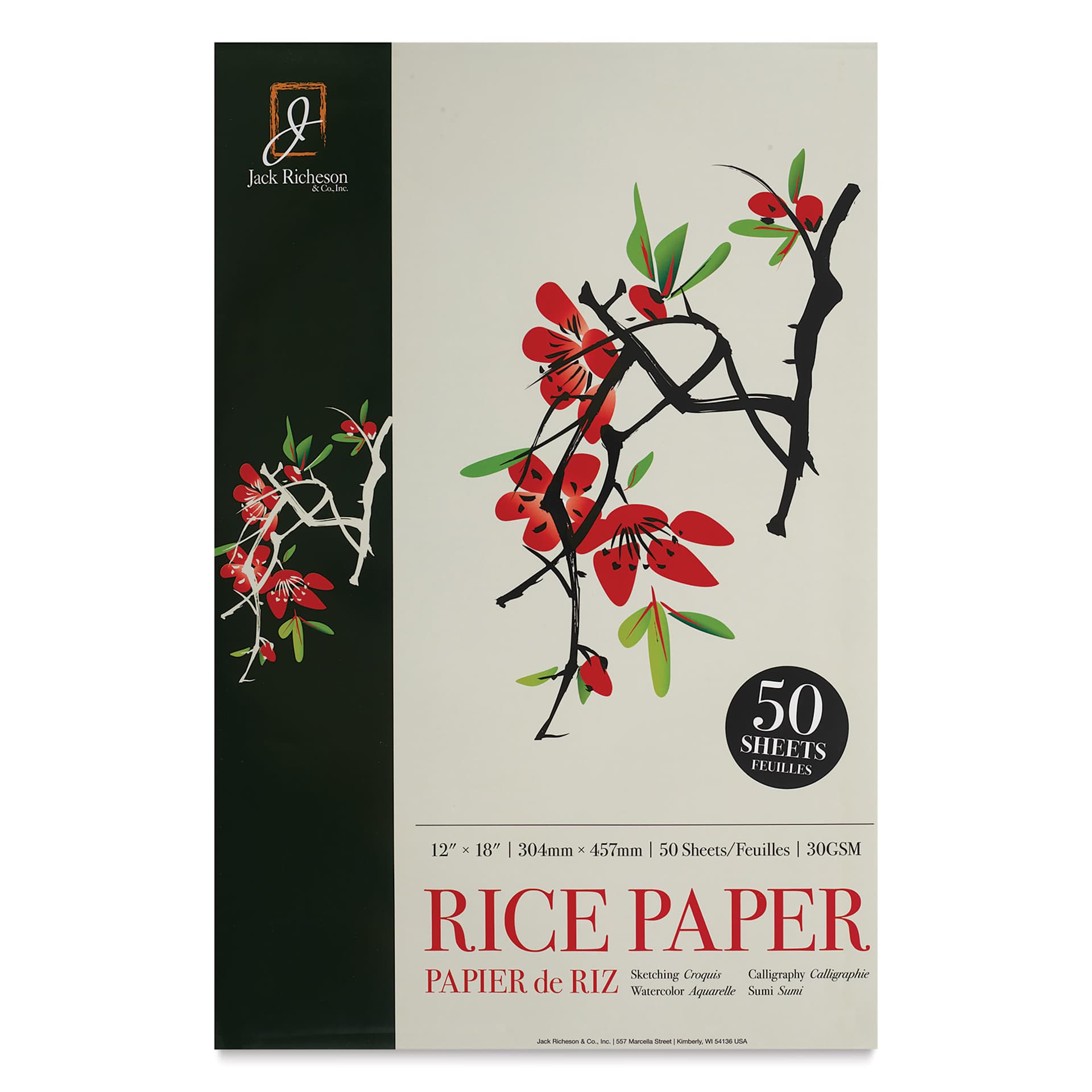 Richeson Rice Paper Pad, front cover Richeson Rice Paper Pad, front cover