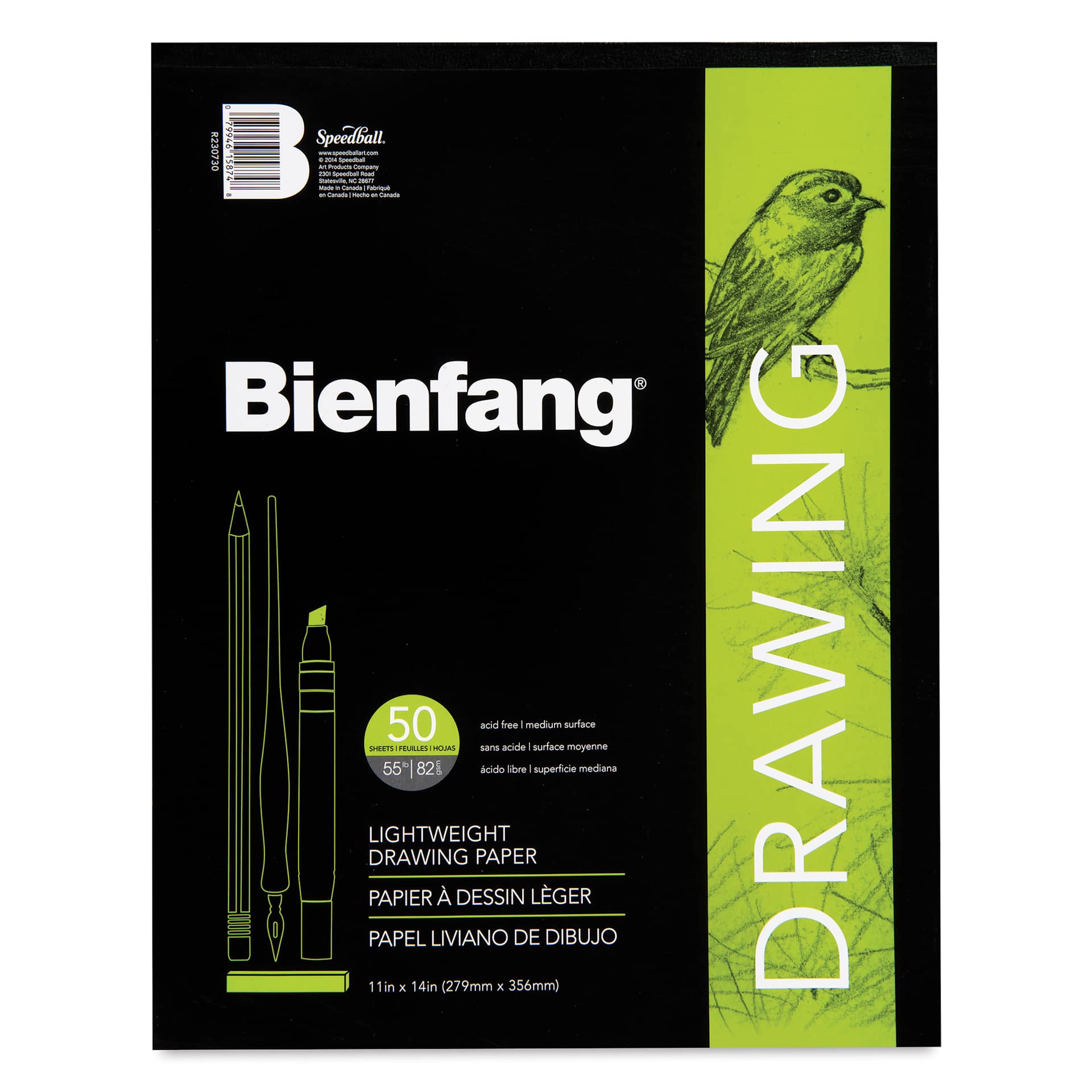 Bienfang Drawing Paper Pad - 11" x 14", front cover