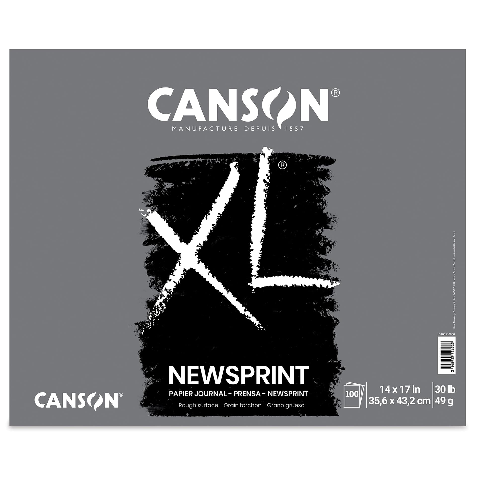 Canson XL Newsprint Pad - 14" x 17", 100 Sheets