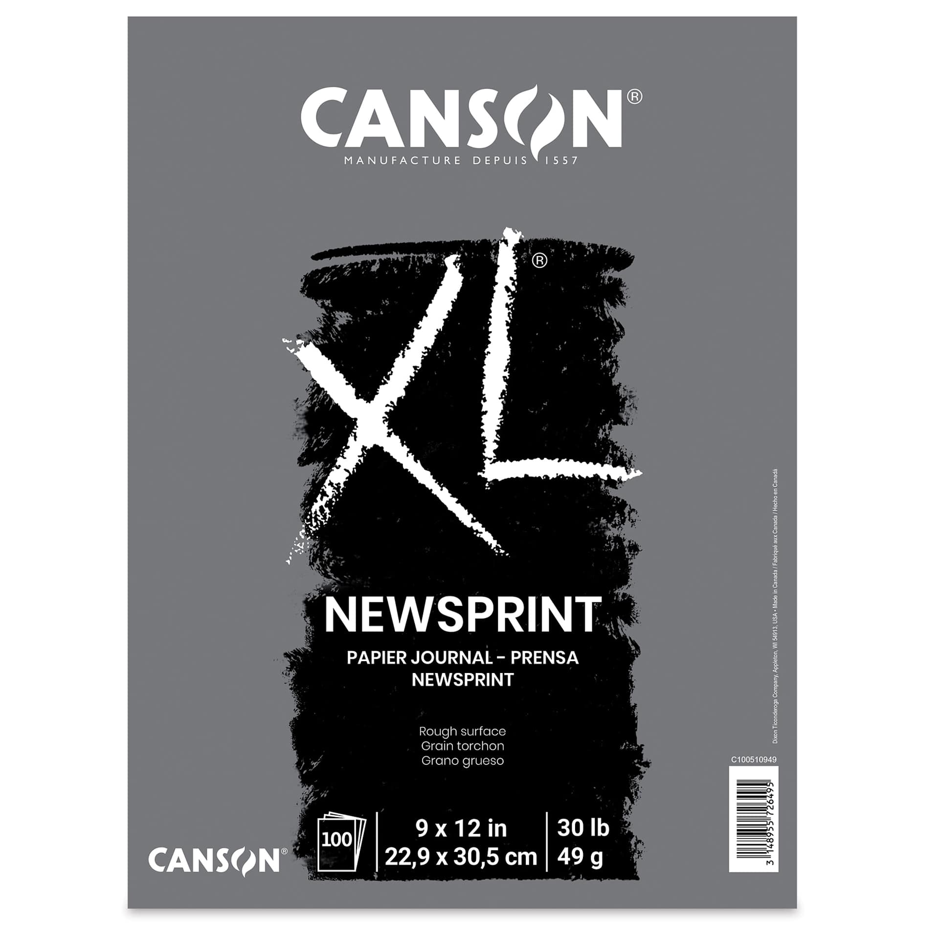 Canson XL Newsprint Pad - 9" x 12", 100 Sheets