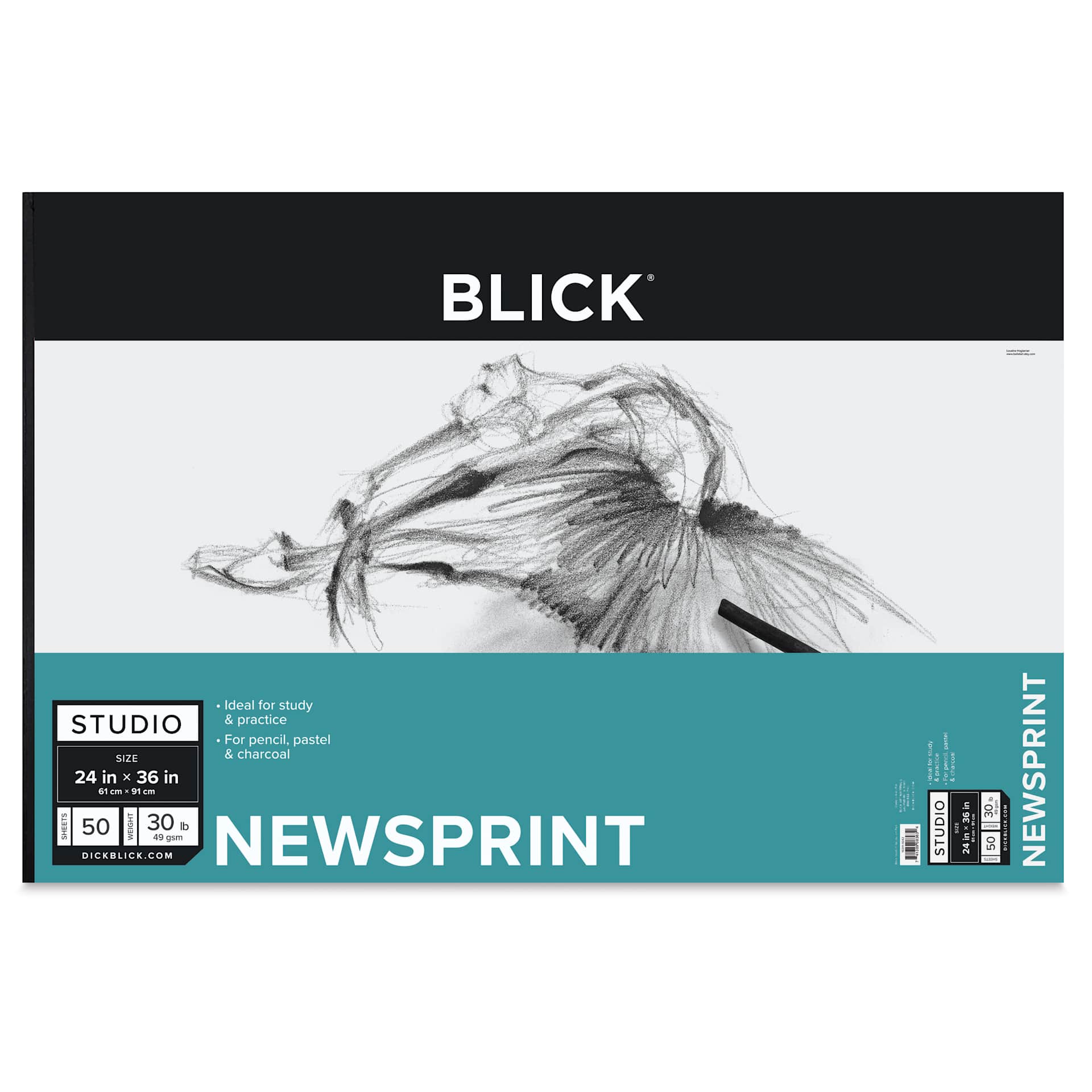 Blick Studio Newsprint Pad - 24" x 36", 50 Sheets, front of pad