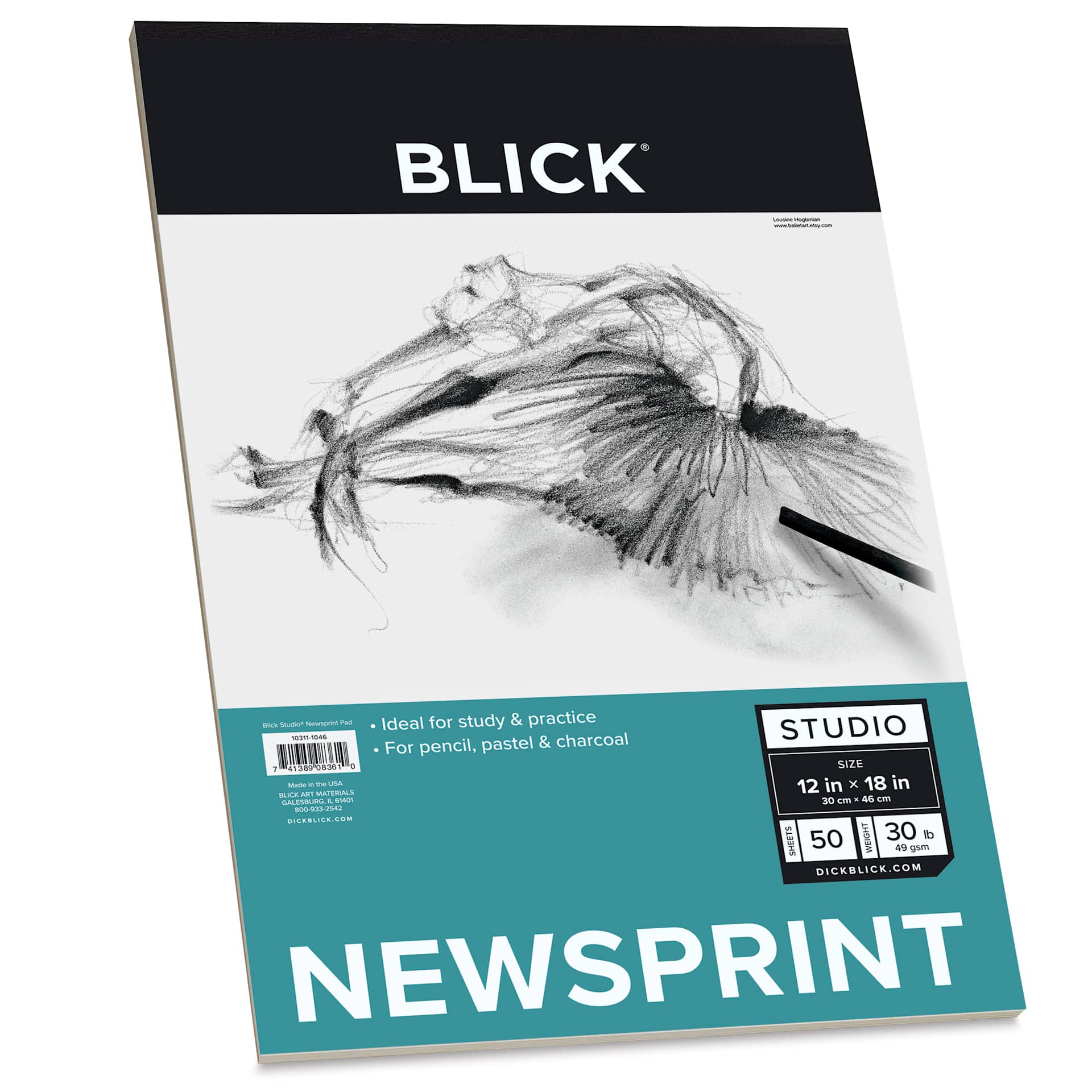 Blick Studio Newsprint Pad - 12" x 18", 50 Sheets
