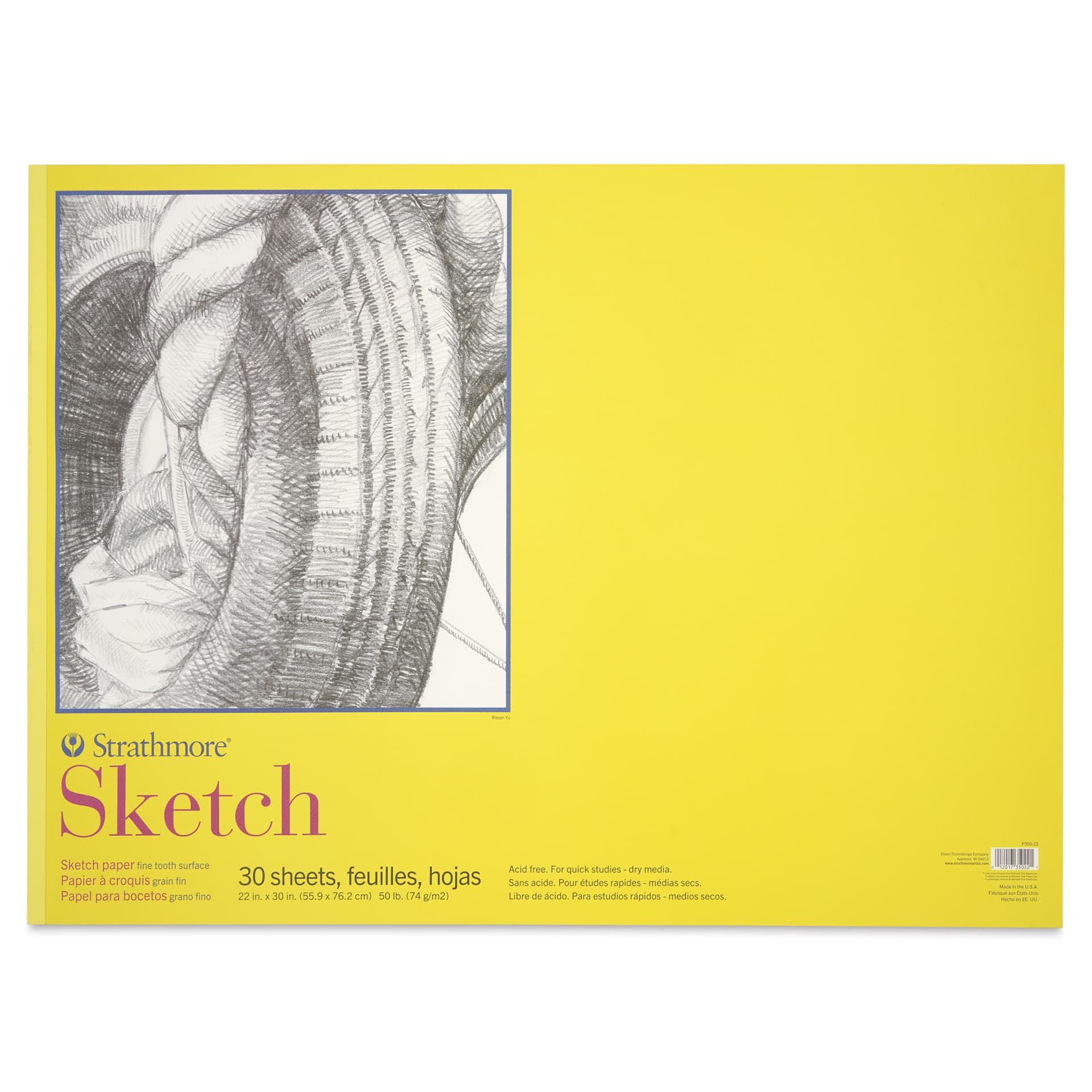 Strathmore 300 Series Gluebound Sketch Pad - 22" x 30", 50 lb, 30 Sheets, front cover Strathmore 300 Series Gluebound Sketch Pad - 22" x 30", 50 lb, 30 Sheets, front cover