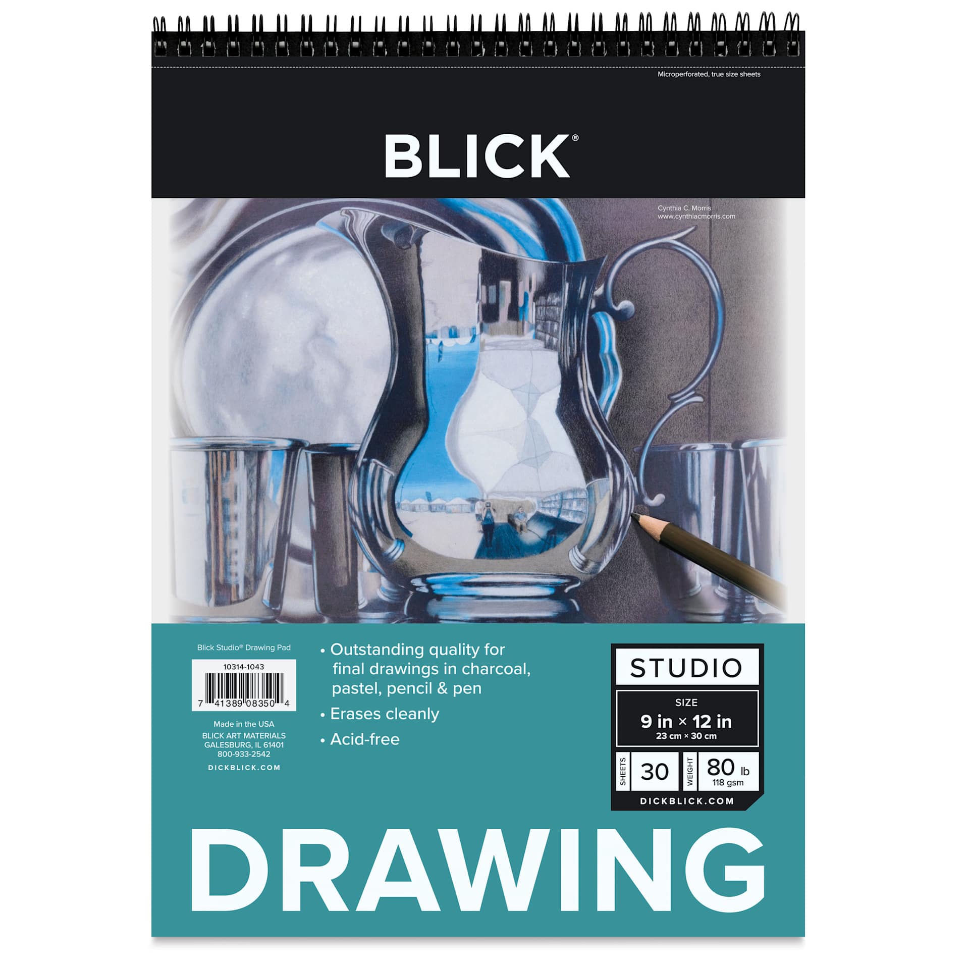 Blick Studio Drawing Pad - 9" x 12", 30 Sheets, front of pad