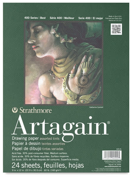 Strathmore Artagain Pads - Pad, 24 Sheets Assorted Tints, 9"x12" Strathmore Artagain Pads - Pad, 24 Sheets Assorted Tints, 9"x12"