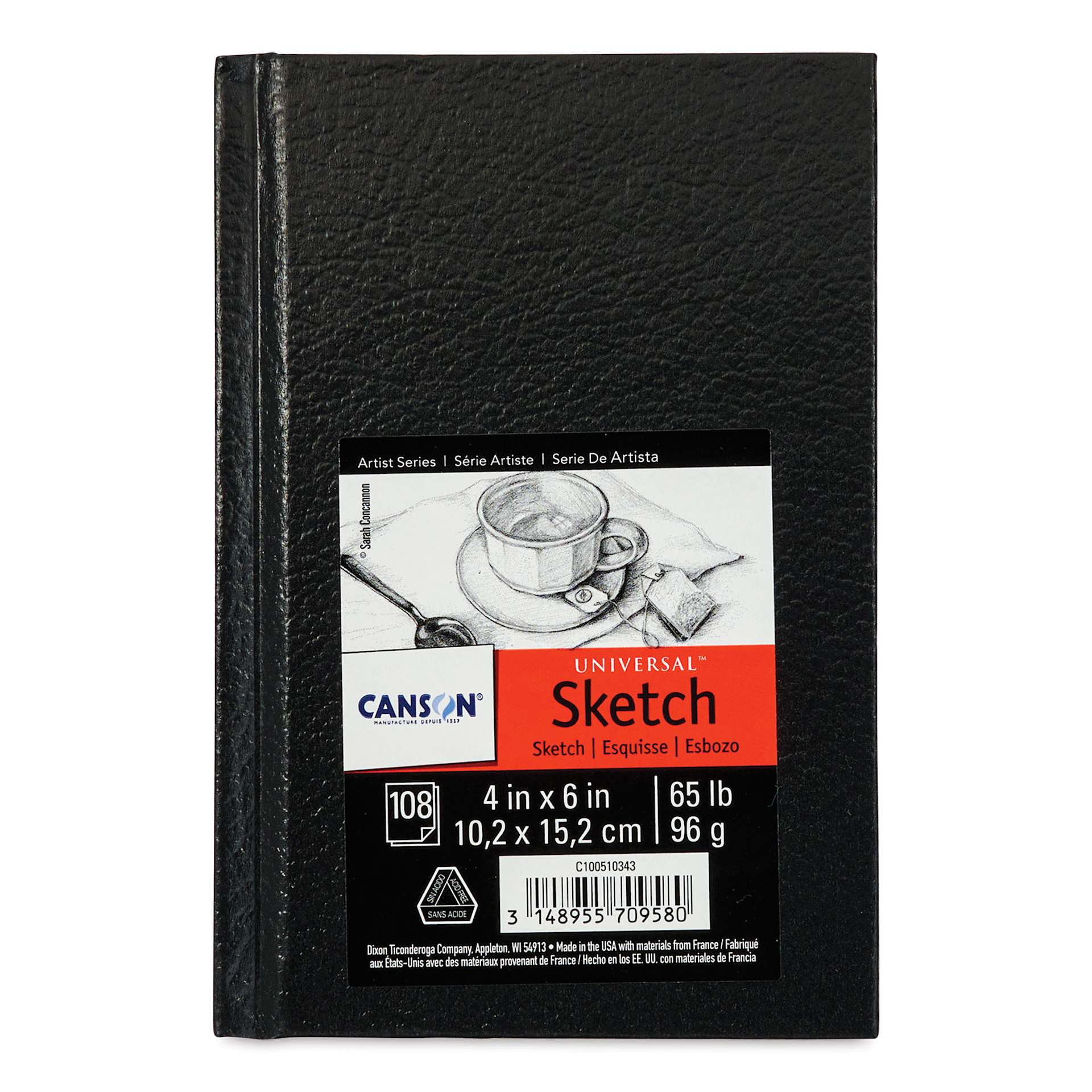 Canson Universal Hardbound Sketchbook - 4" x 6", front cover